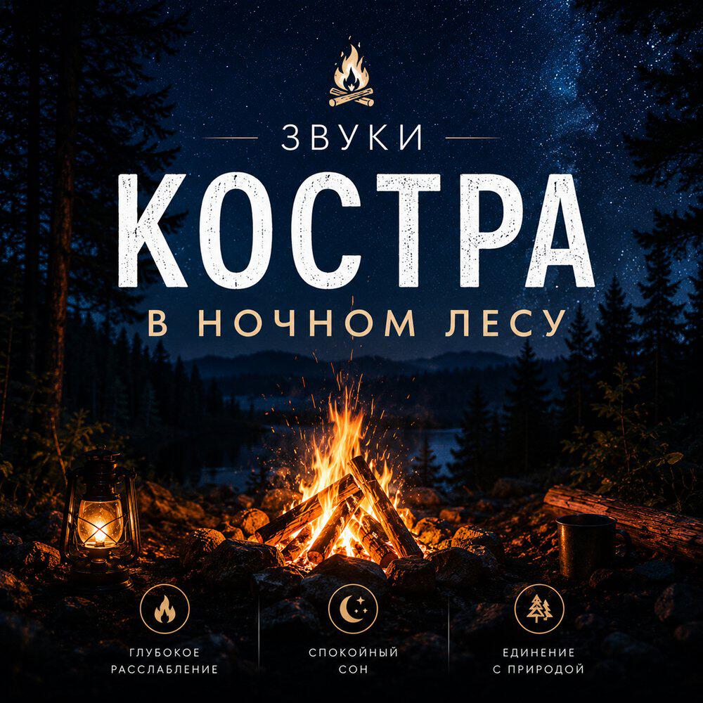 Релиз Звуки костра в ночном лесу