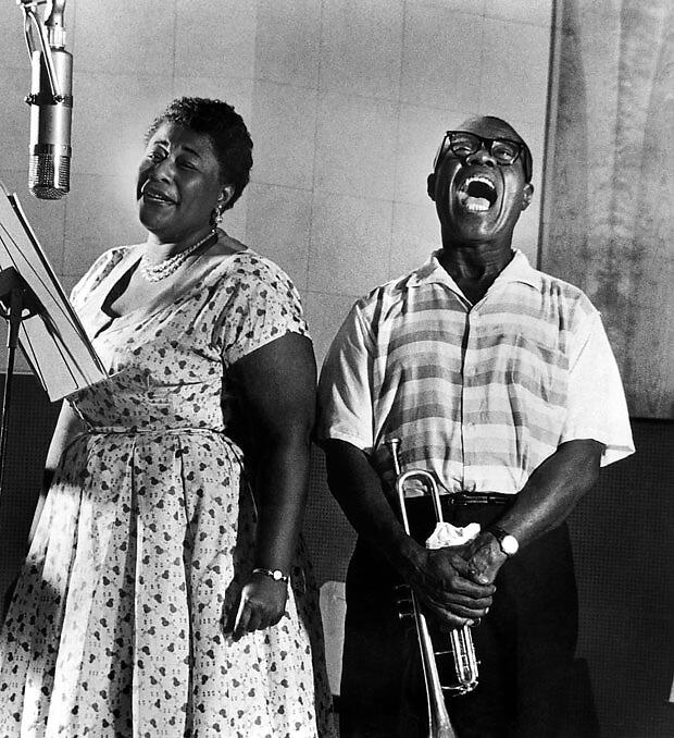 Louis Armstrong and Ella Fitzgerald