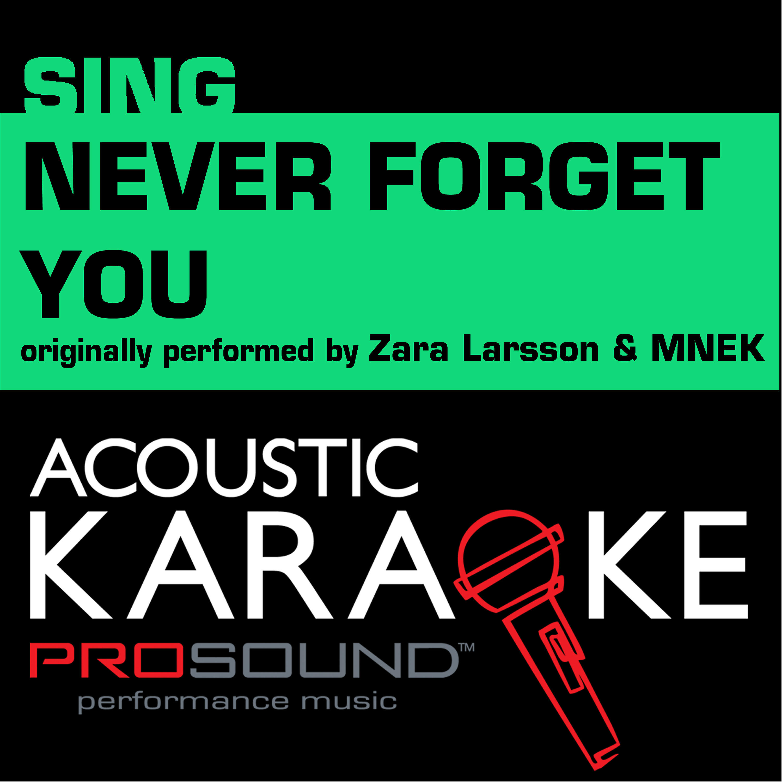 Релиз Never Forget You (Originally Performed by Zara Larsson & Mnek) [Instrumental Version]
