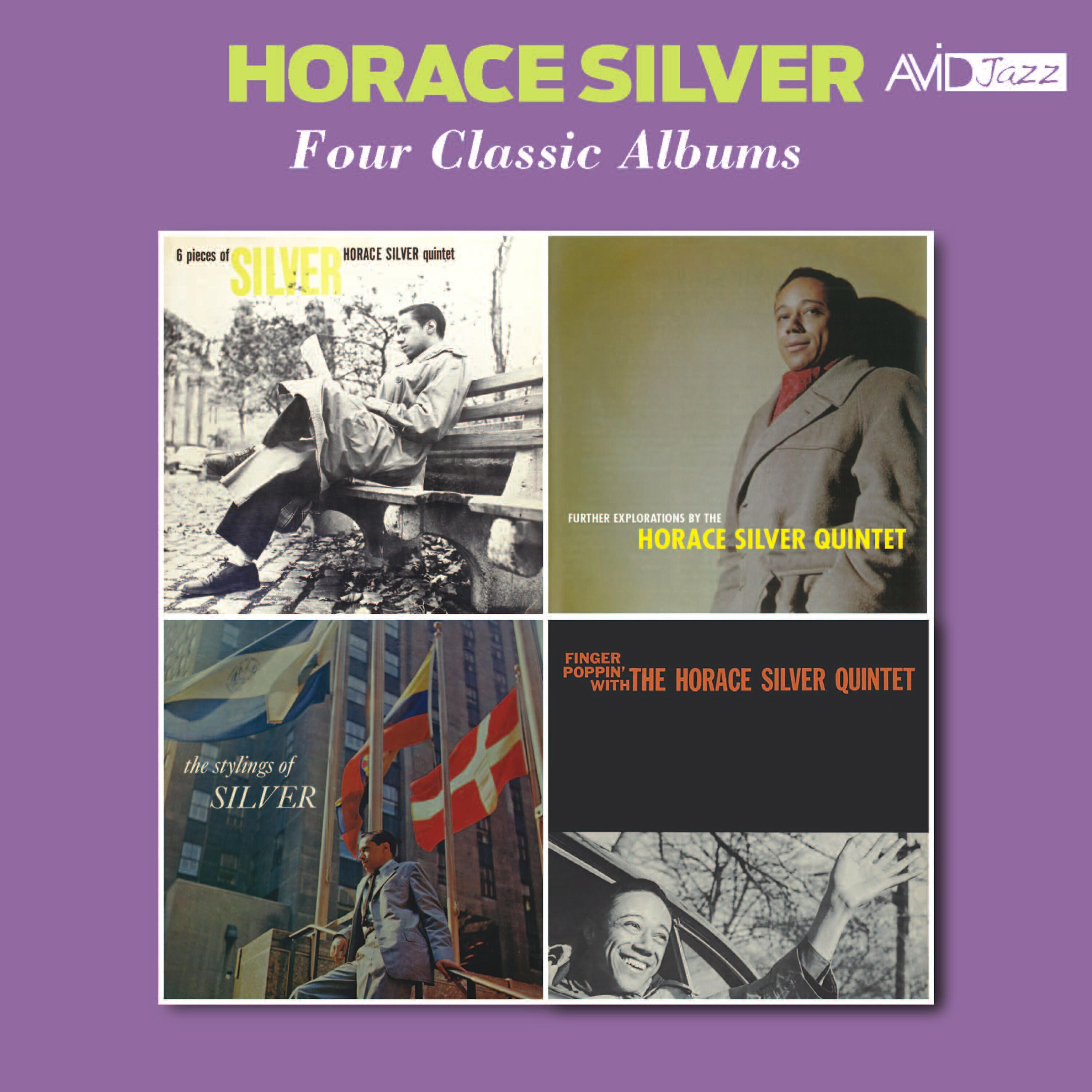 Постер альбома Four Classic Albums (Six Pieces of Silver / Further Explorations by the Horace Silver Quintet / The Stylings of Silver / Finger Poppin' with the Horace Silver Quintet) [Remastered]