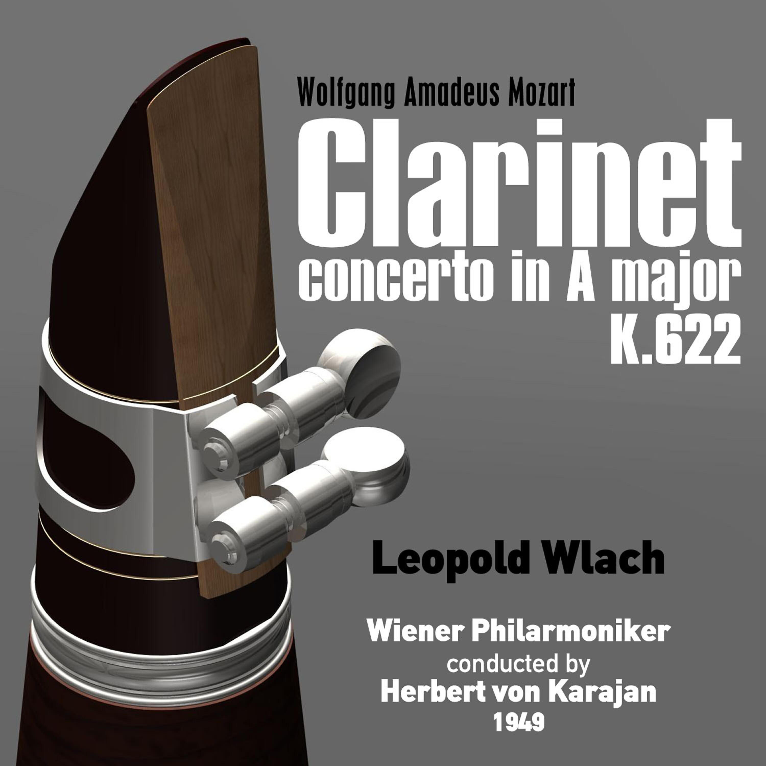 Релиз Wolfgang Amadeus Mozart: Clarinet concerto in A major, K. 622 (1949)