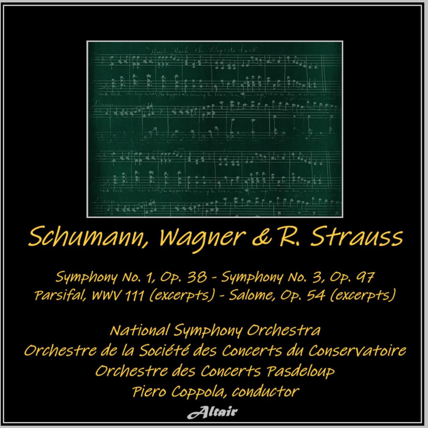 Релиз Schumann, Wagner & R. Strauss: Symphony NO. 1, OP. 38 - Symphony NO. 3, OP. 97 - Parsifal, Wwv 111 (Excerpts) - Salome, OP. 54 [Excerpts]
