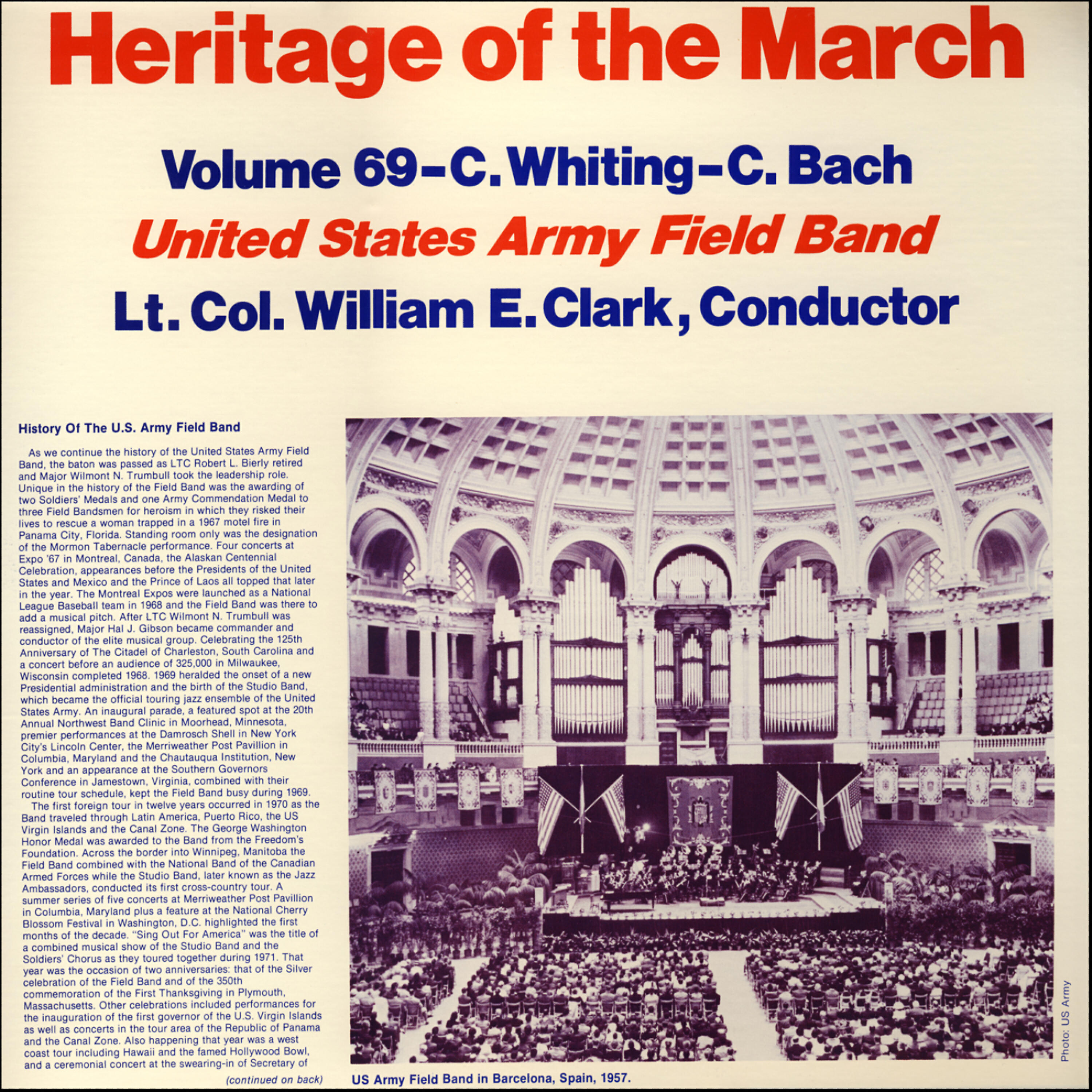 Релиз Heritage of the March, Vol. 69 - The Music of Whiting and Bach