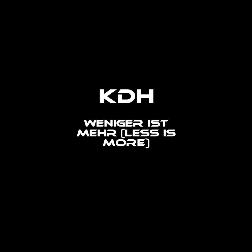 Релиз Weniger Ist Mehr (Less Is More)