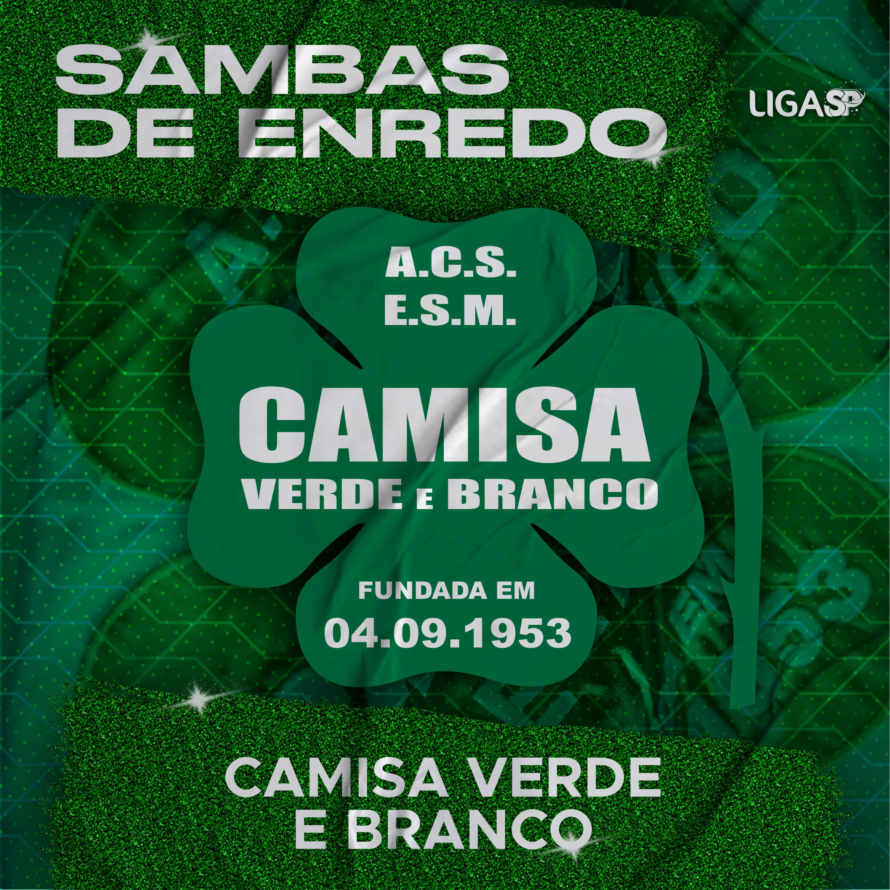 Релиз Sambas de Enredo - Camisa Verde e Branco