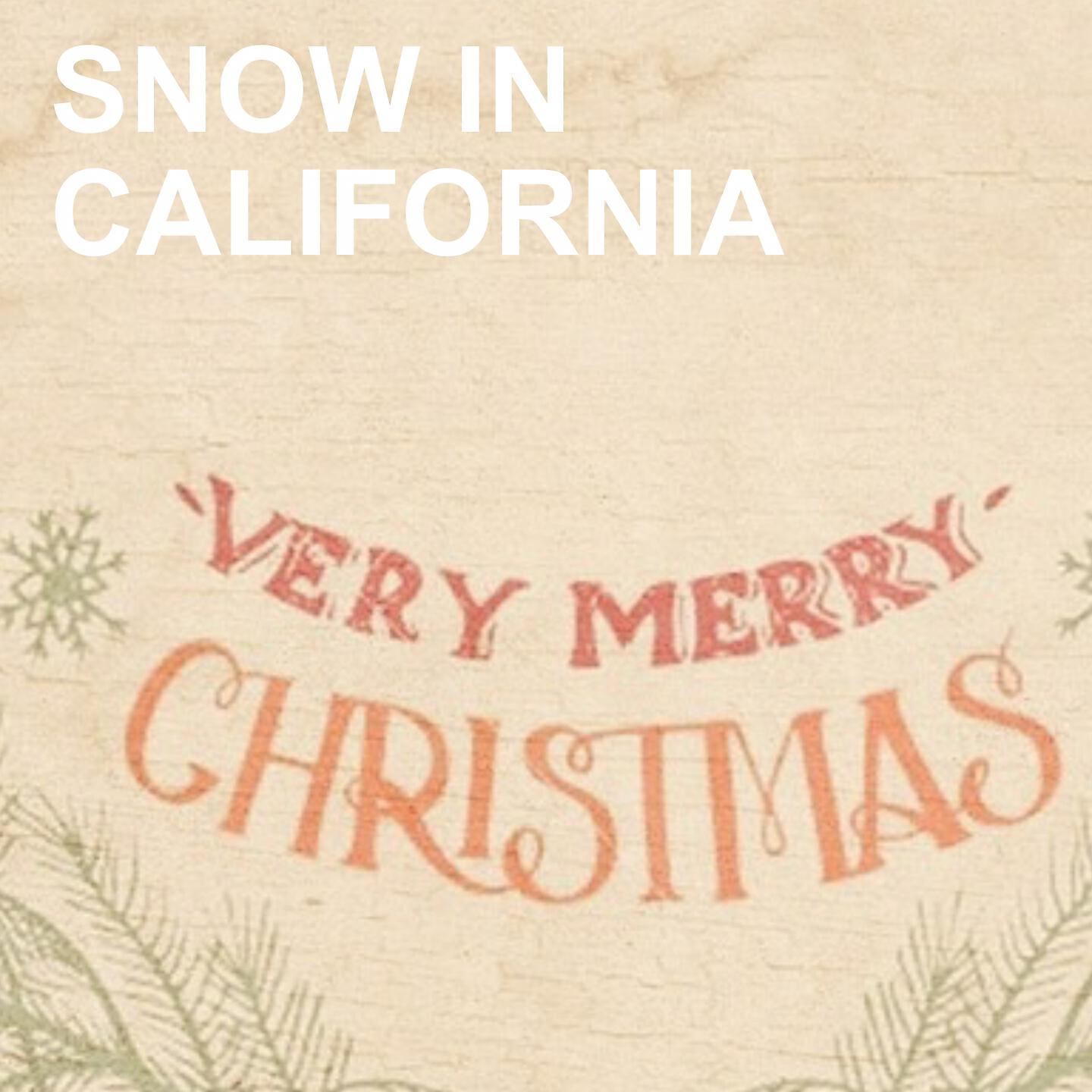 Релиз Snow in California