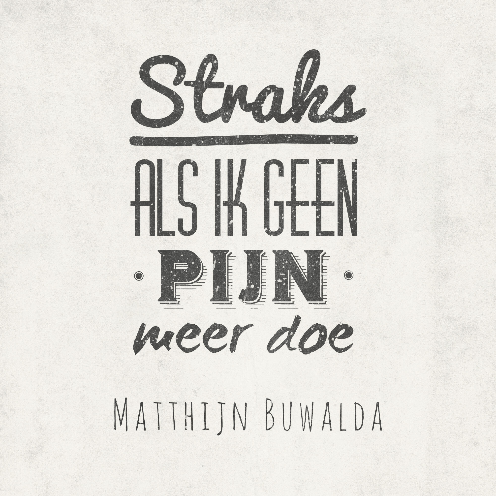 Релиз Straks Als Ik Geen Pijn Meer Doe