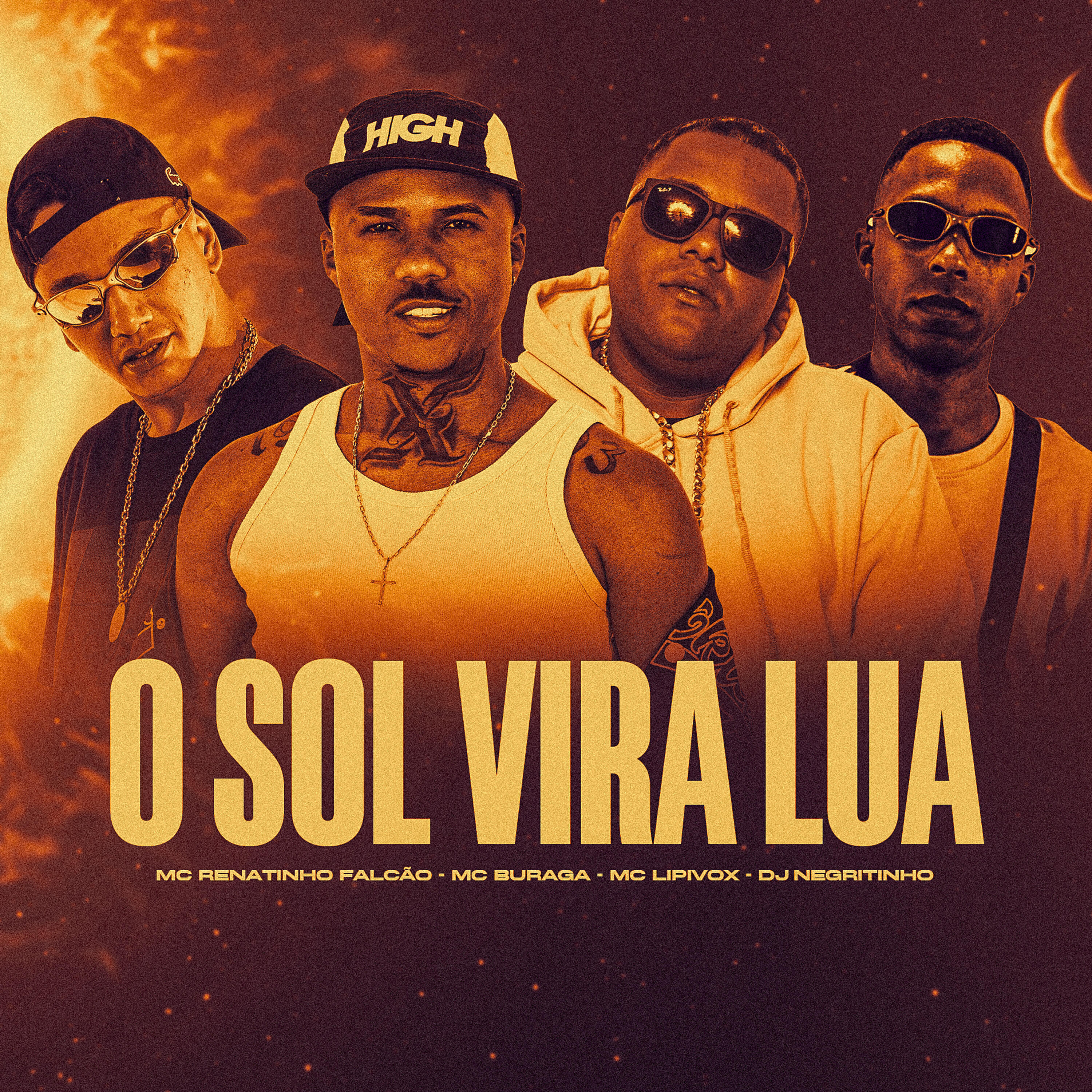 Скачать песню DJ Negritinho, MC Renatinho Falcão, Mc Lipivox, MC Buraga - O Sol Vira Lua бесплатно в MP3 для Android и iOS