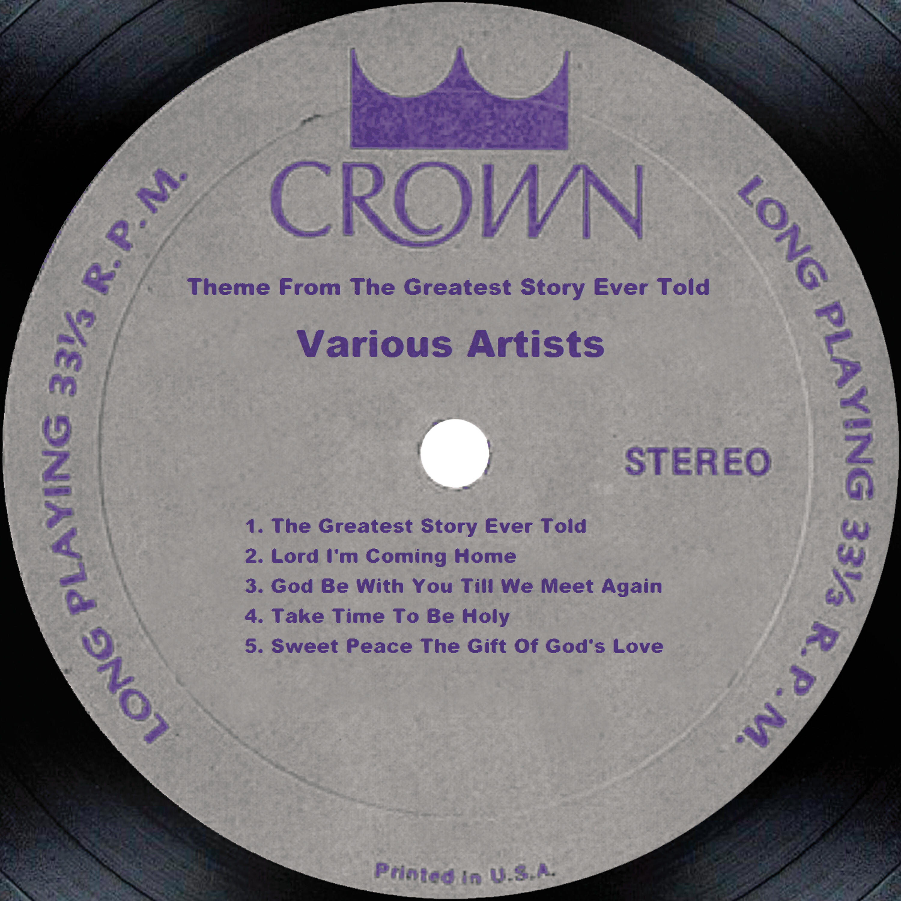 Релиз Theme From The Greatest Story Ever Told