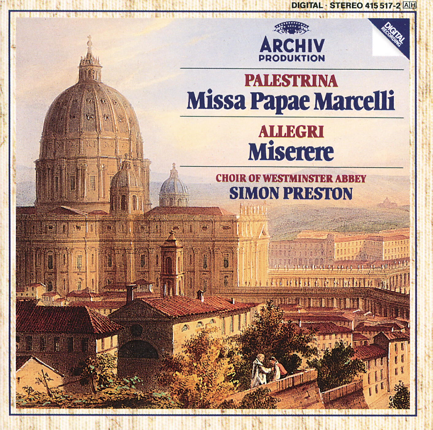 Релиз Palestrina: Missa Papae Marcelli / Allegri: Miserere