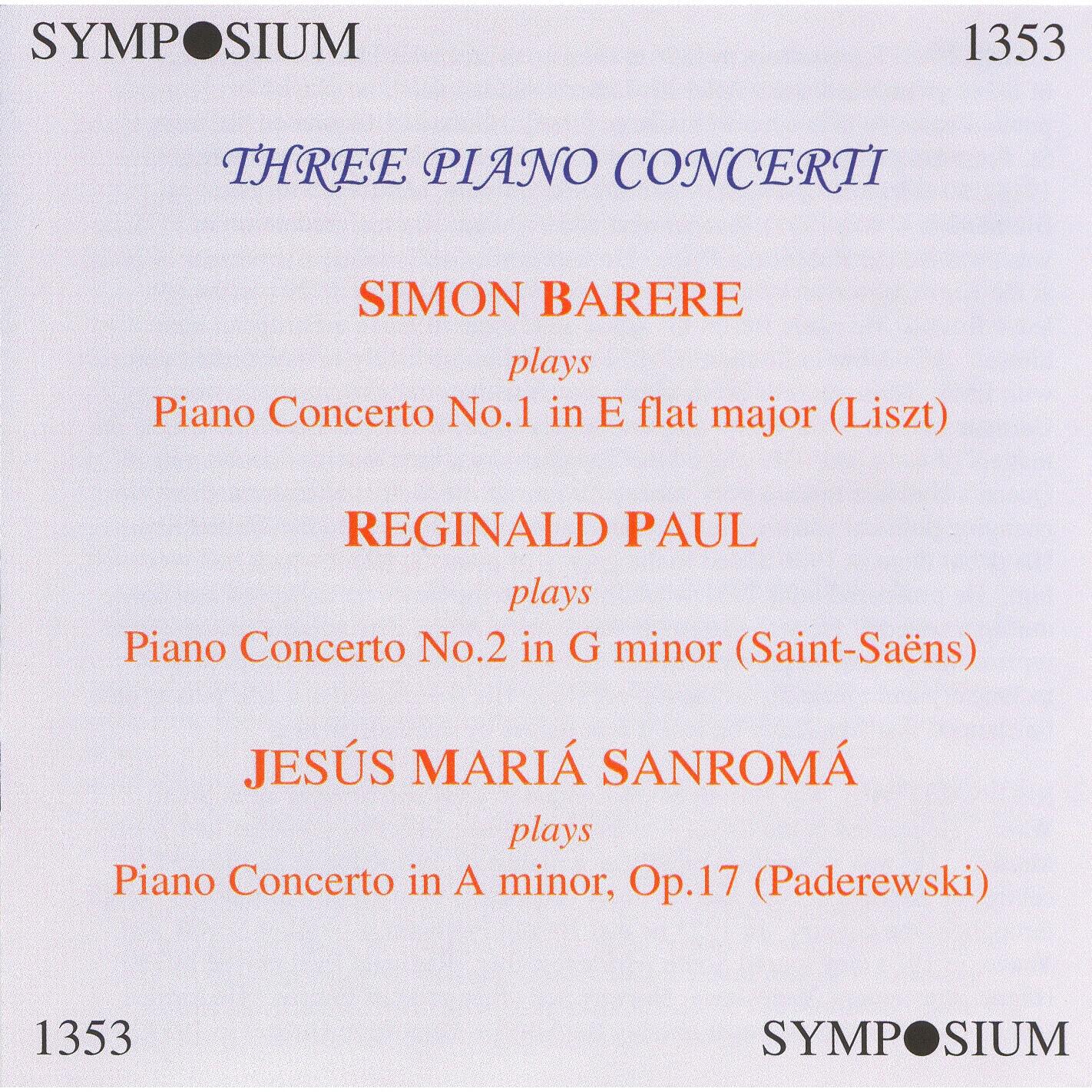 Релиз Three Piano Concerti (1930, 1946)