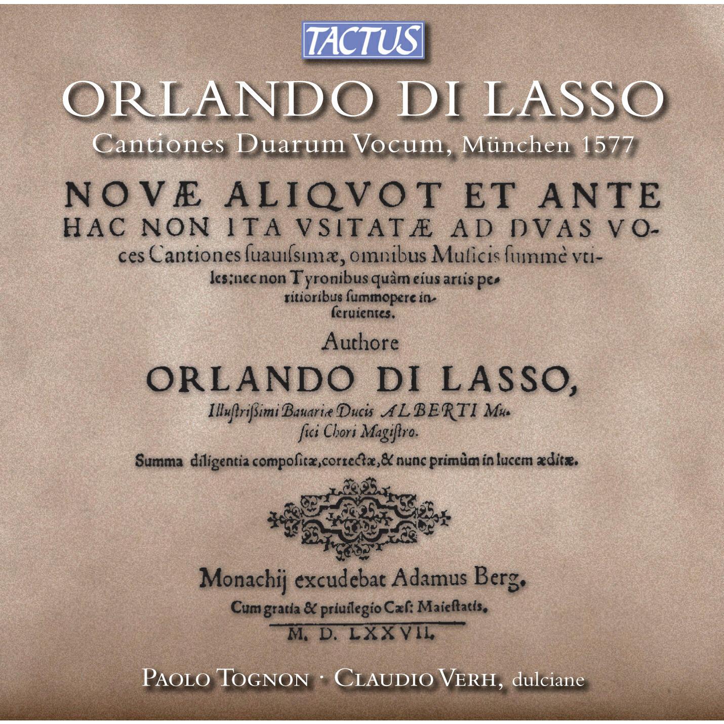 Релиз Lasso: Cantiones Duarum Vocum