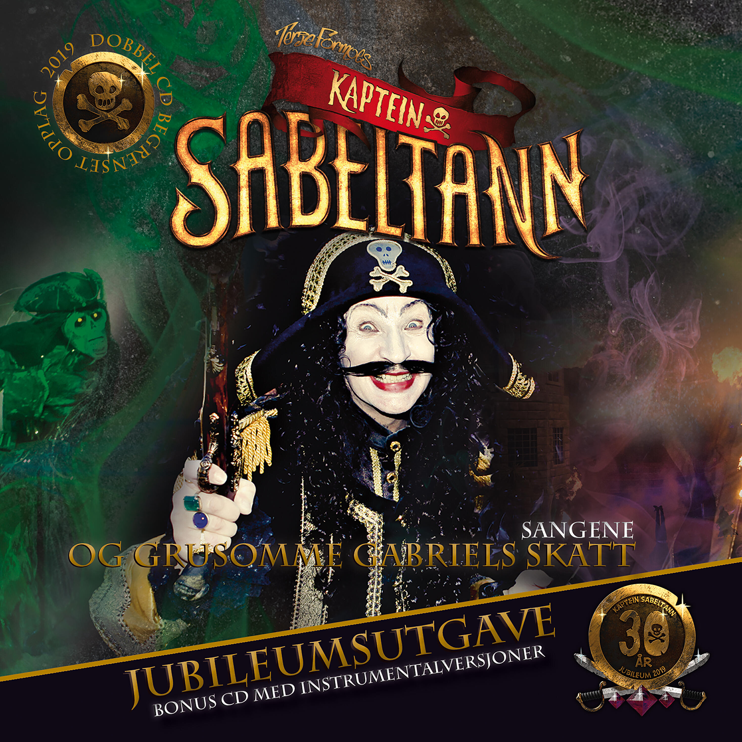 Релиз Kaptein Sabeltann og Grusomme Gabriels skatt. Sangene. Jubileumsutgave.