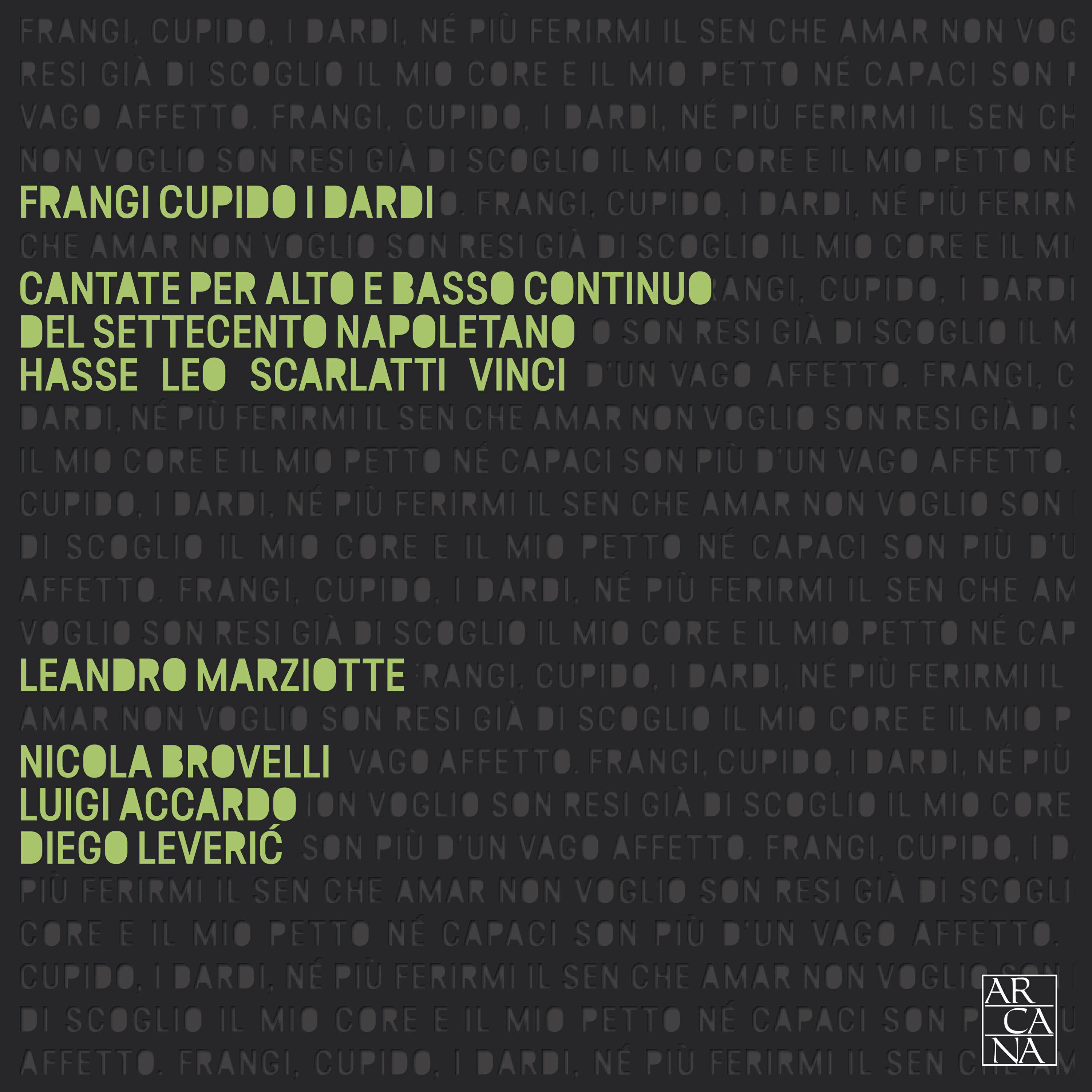 Релиз Frangi Cupido i dardi: Cantate per alto e basso continuo del settecento napoletano