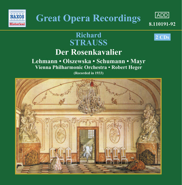 Релиз Strauss, R.: Rosenkavalier (Der) (Lehmann, Schumann) (1933)