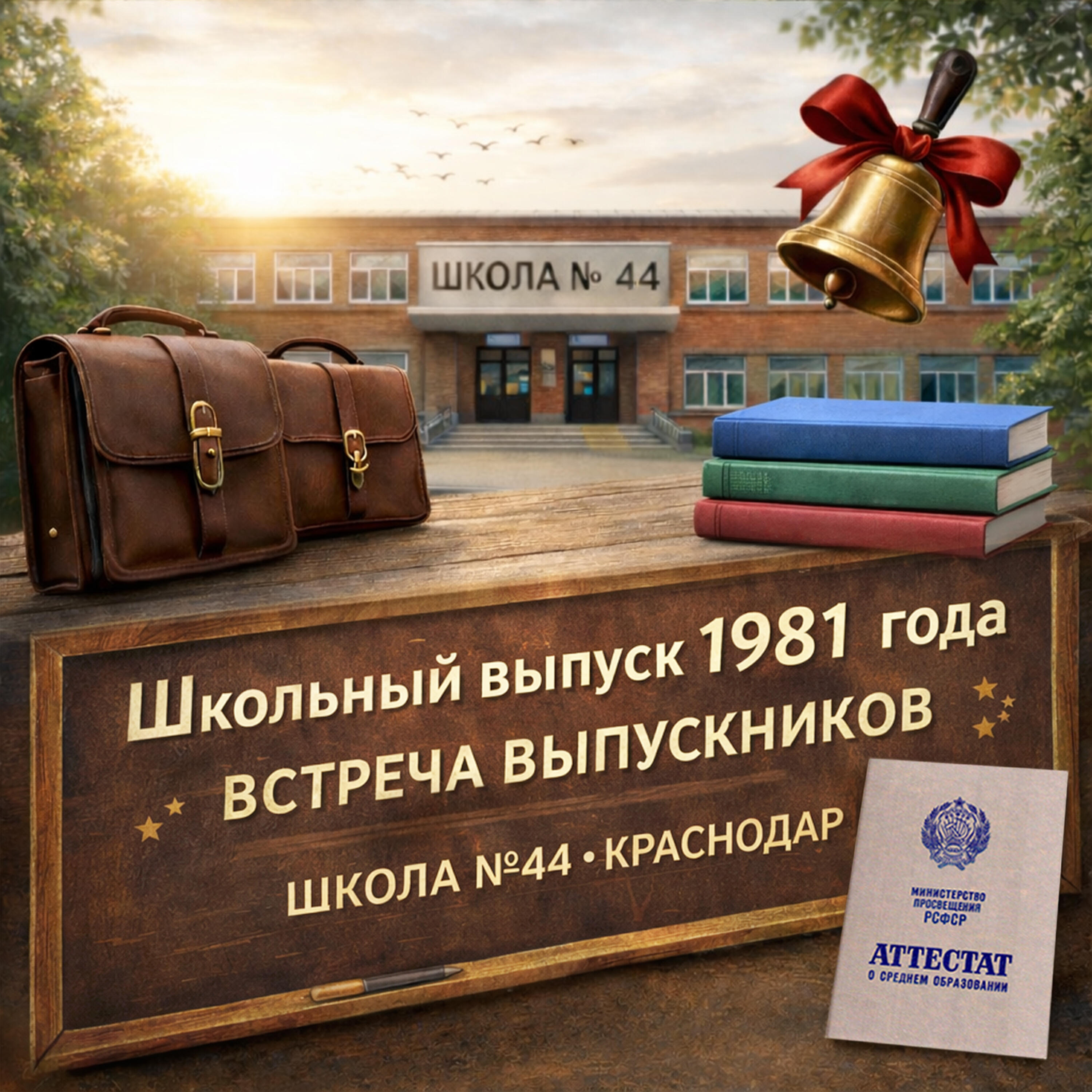 Релиз Школьный выпуск 1981 года встреча выпускников ШКОЛА № 44 КРАСНОДАР
