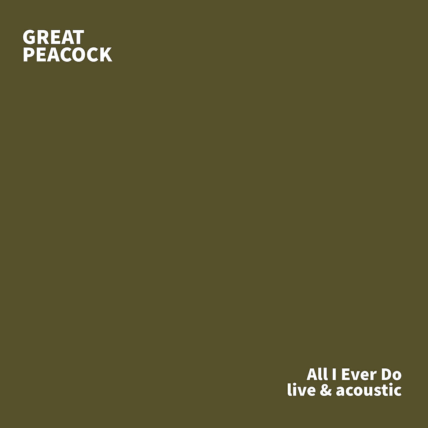 Релиз All I Ever Do (Live and Acoustic)