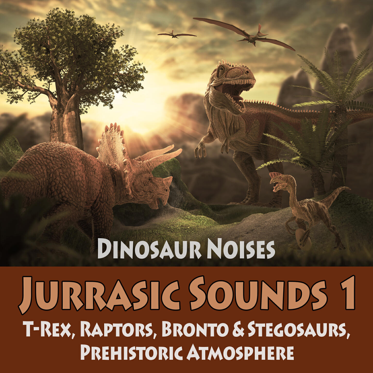 Релиз Jurrassic Sounds 1 - Dinosaur Noises: T-Rex, Raptors, Bronto & Stegosaurs, Prehistoric Atmosphere