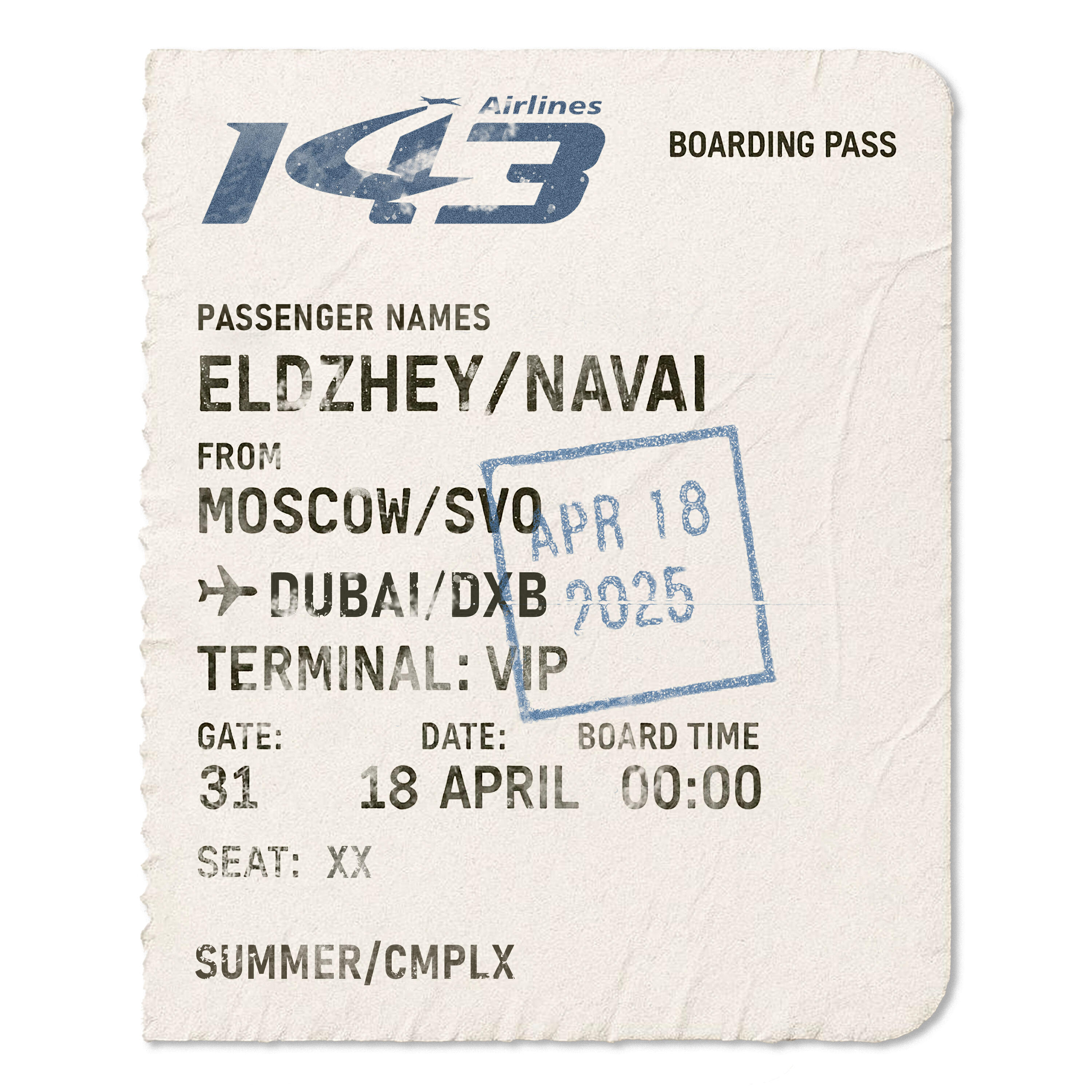 Релиз AEROFLOT 143