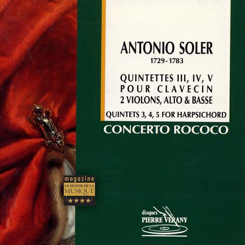 Релиз Soler : Quintettes pour  clavecin, 2 violons, alto & basse, vol.1