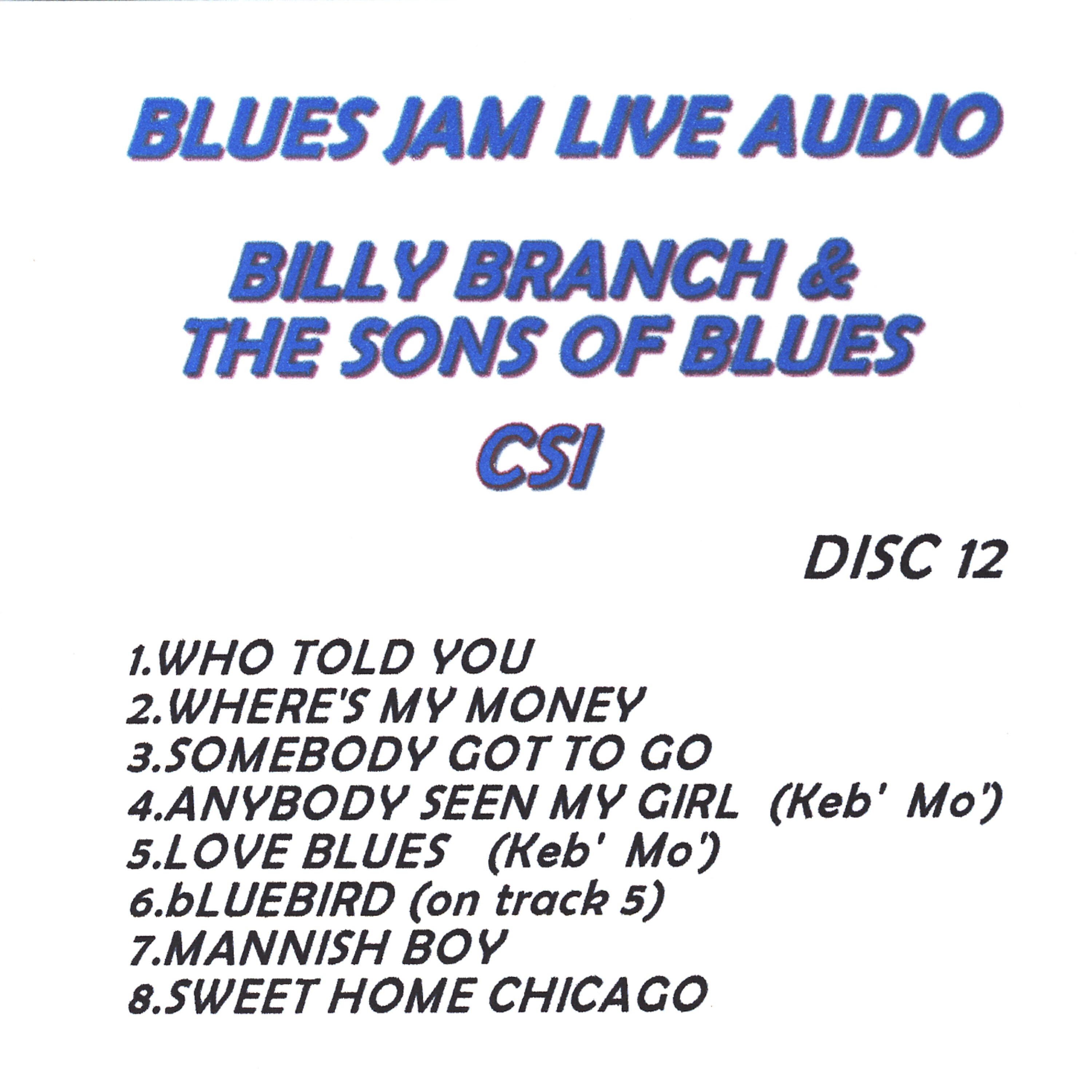 Релиз Blues Jam Live Audio: Billy Branch & The Sons Of Blues