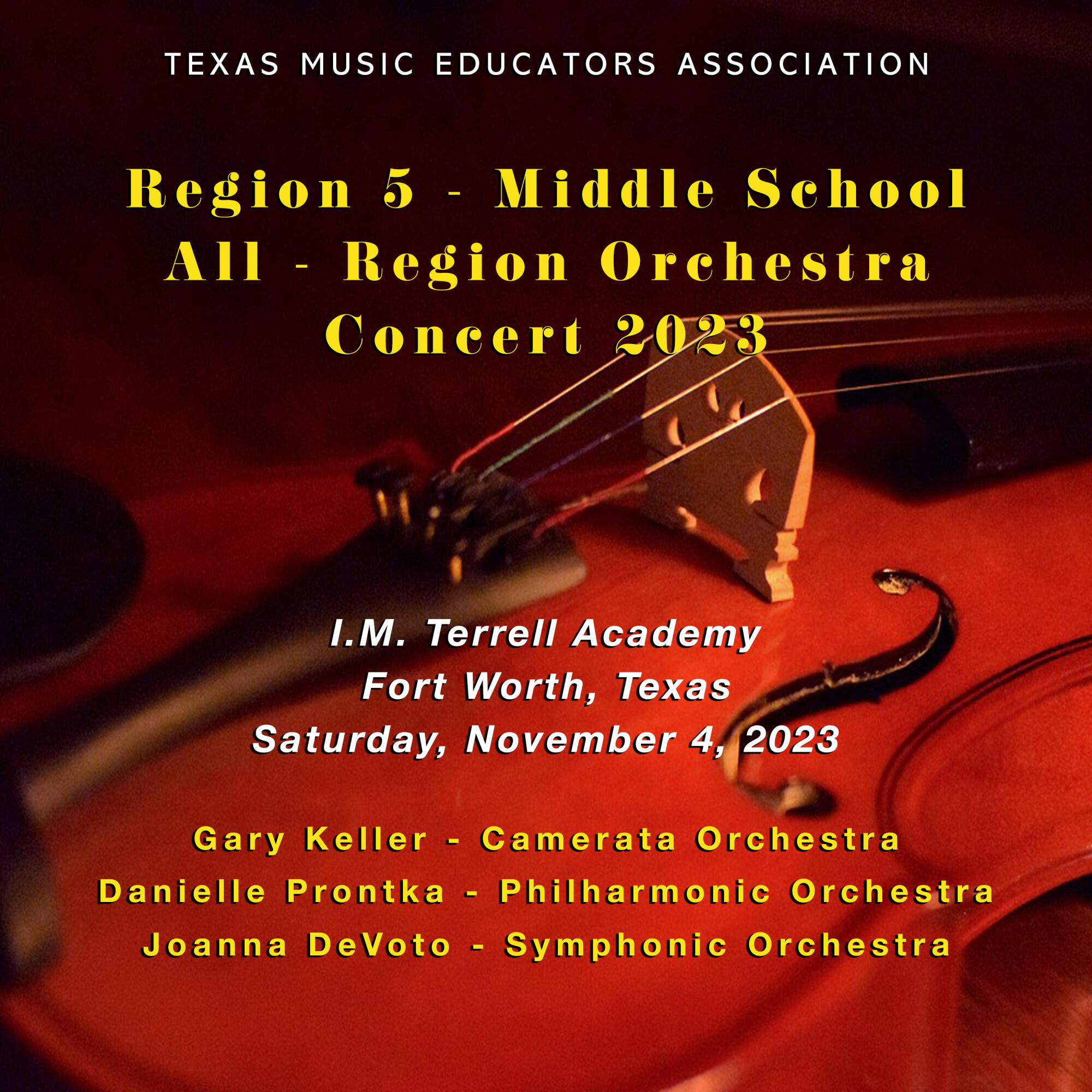 Релиз Texas Music Educators Association Region 5 Middle School Orchestras 2023 (Live)
