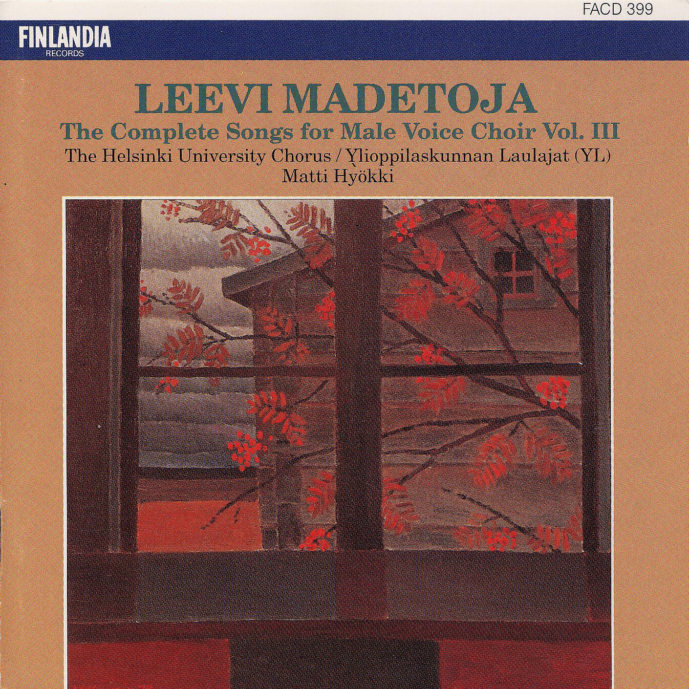 Релиз Leevi Madetoja: Complete Songs for Male Voice Choir, Vol. 3