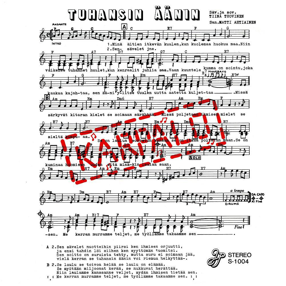 Релиз Tuhansin äänin