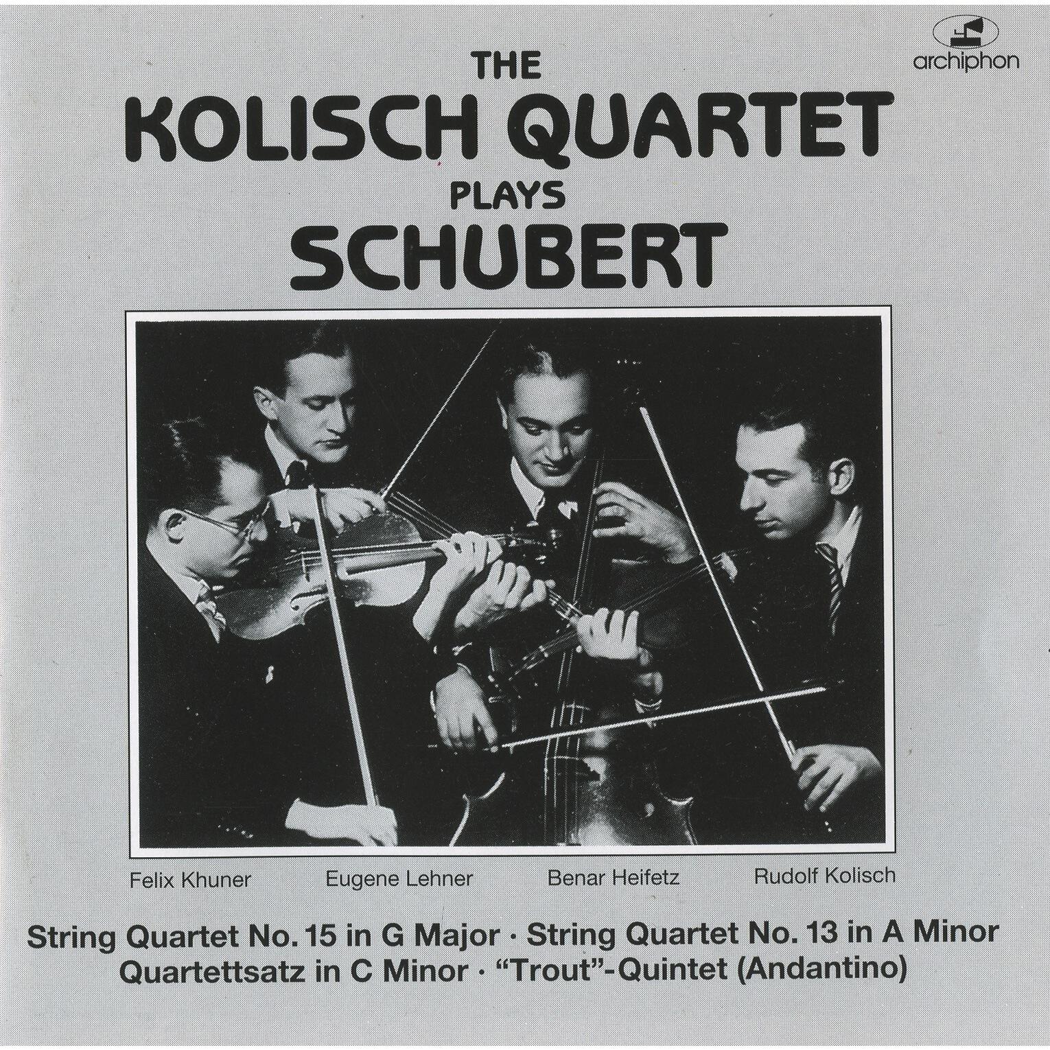 Релиз The Kolisch Quartet Plays Schubert (1929, 1934)