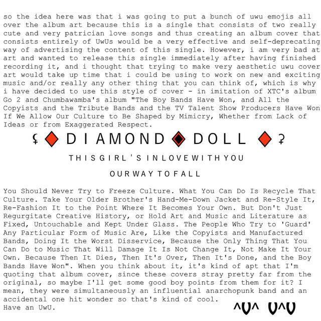 Релиз This Girl's in Love With You/Our Way to Fall