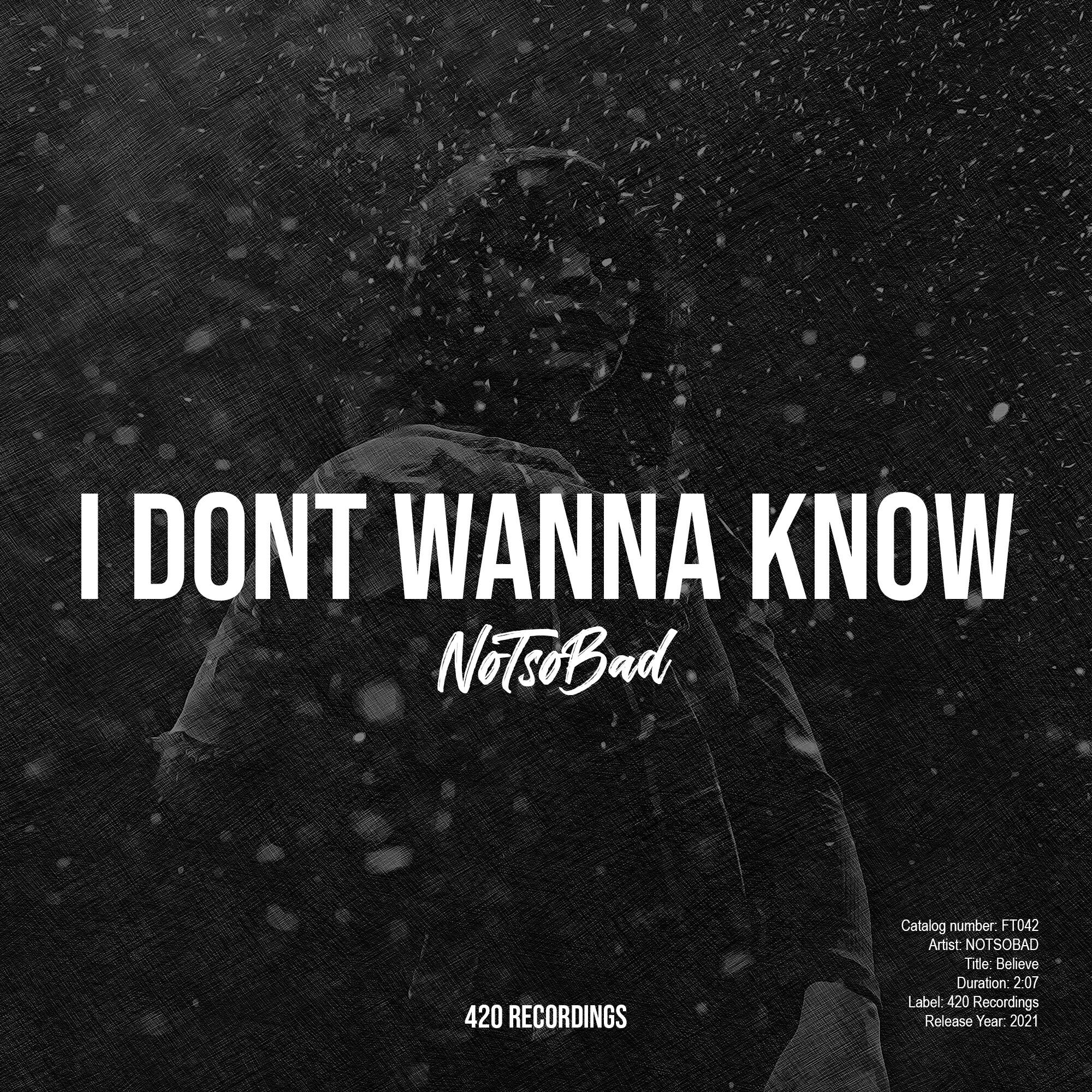 Релиз I Don't Wanna Know