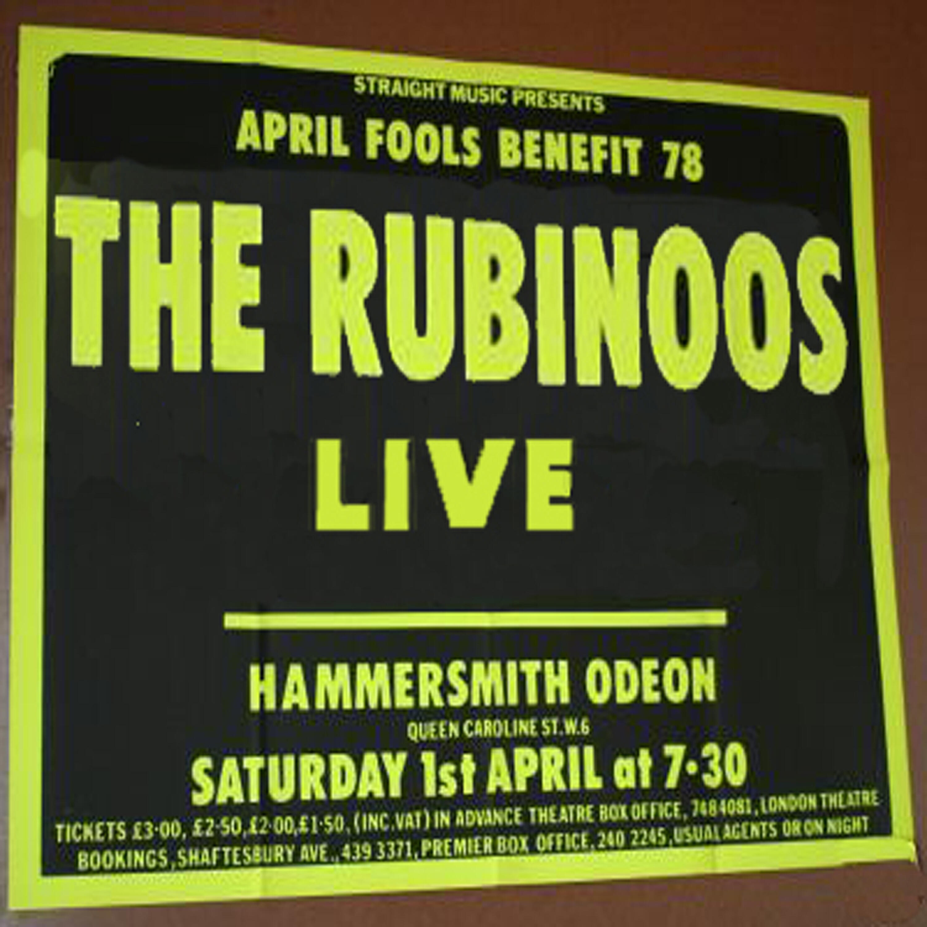 Релиз The Rubinoos Live At Hammersmith Odeon