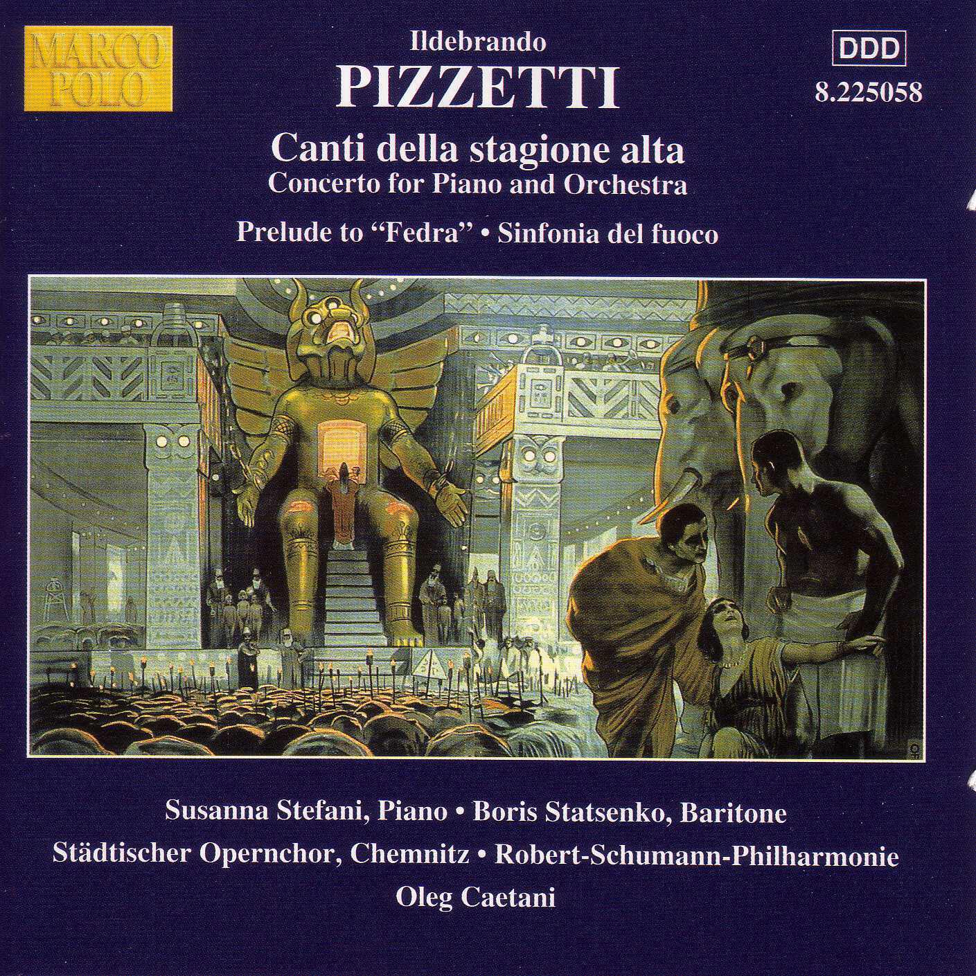 Релиз Pizzetti: Canti Della Stagione Alta / Sinfonia Del Fuoco