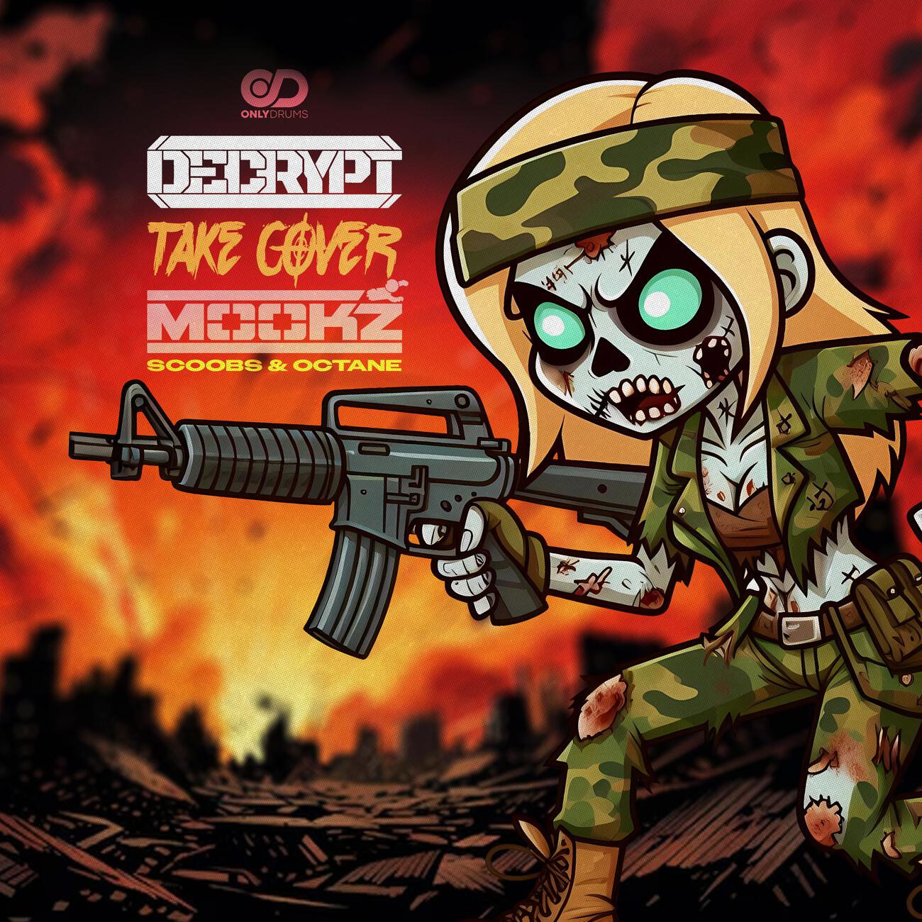Скачать песню Decrypt, MC Mookz, Scoobs, Octane - Take Cover (Vocal Mix) бесплатно в MP3 для Android и iOS