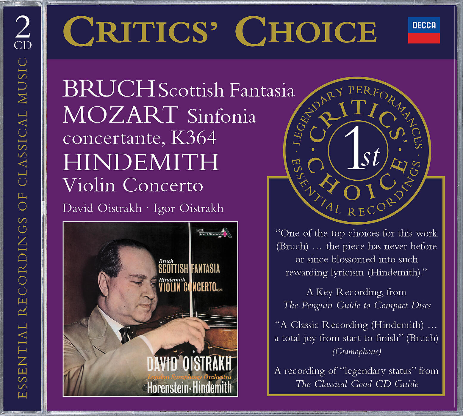 Релиз Mozart: Sinfonia Concertante/Bruch: Scottish Fantasia; Hindemith: Violin Concerto