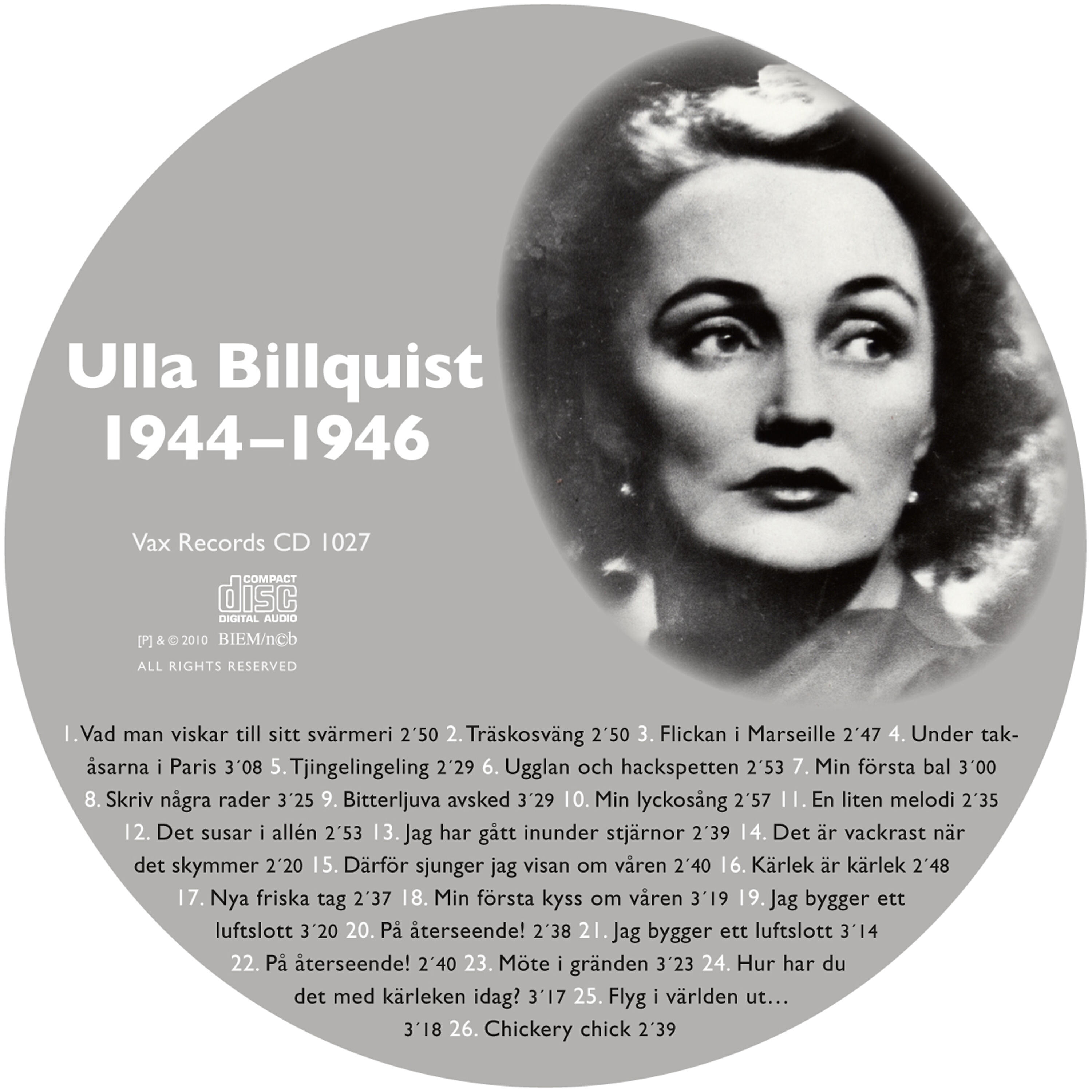 Релиз Den Kompletta Ulla Billquist 1944-1946