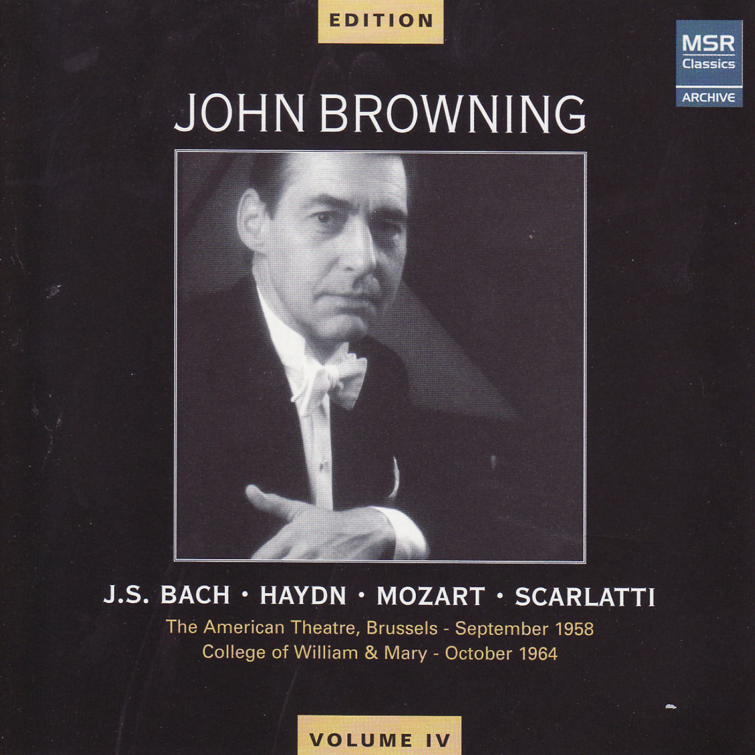 Релиз John Browning Edition, Vol. IV - Bach, Haydn, Mozart, Scarlatti