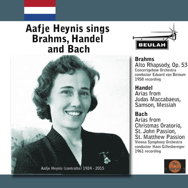 Постер альбома Aafje Heynis Sings Brahms, Handel and Bach