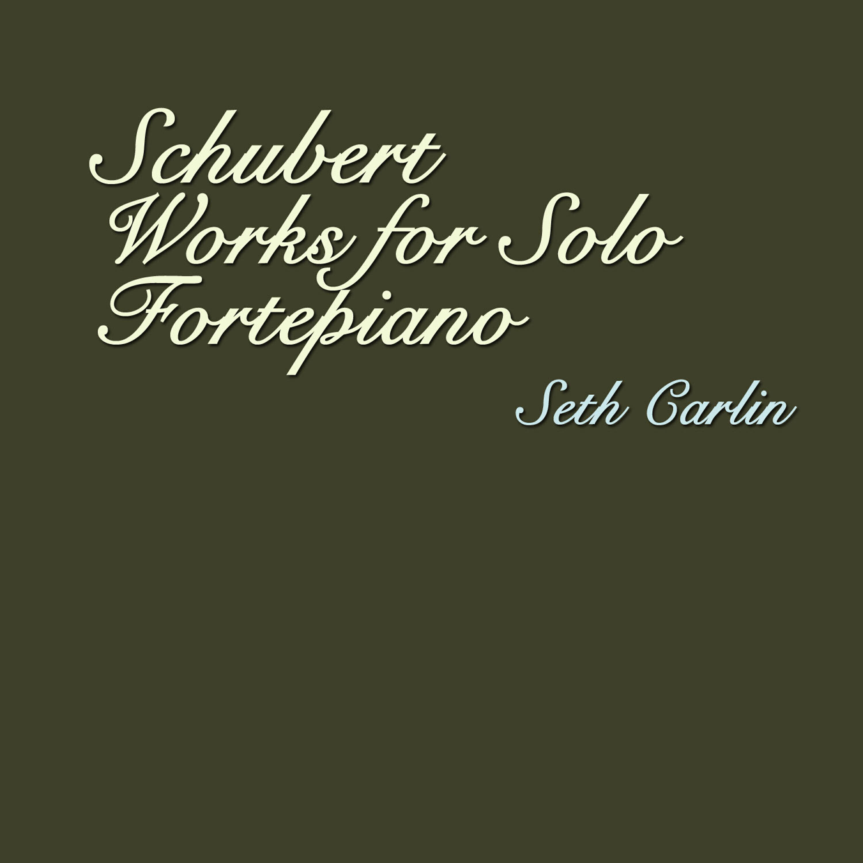 Релиз Schubert - Works for Solo Fortepiano