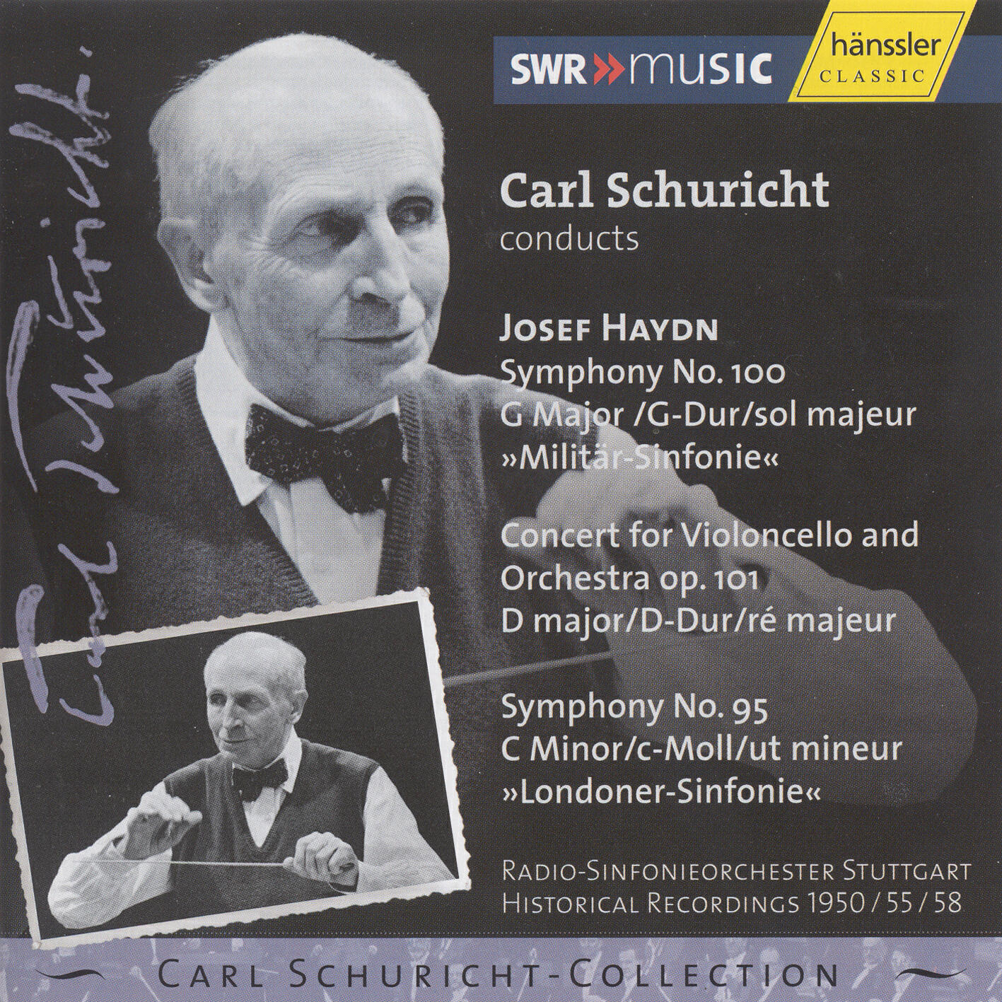Релиз Haydn: Symphonies Nos. 95 and 100 / Cello Concerto (1950 / 1955 / 1958)