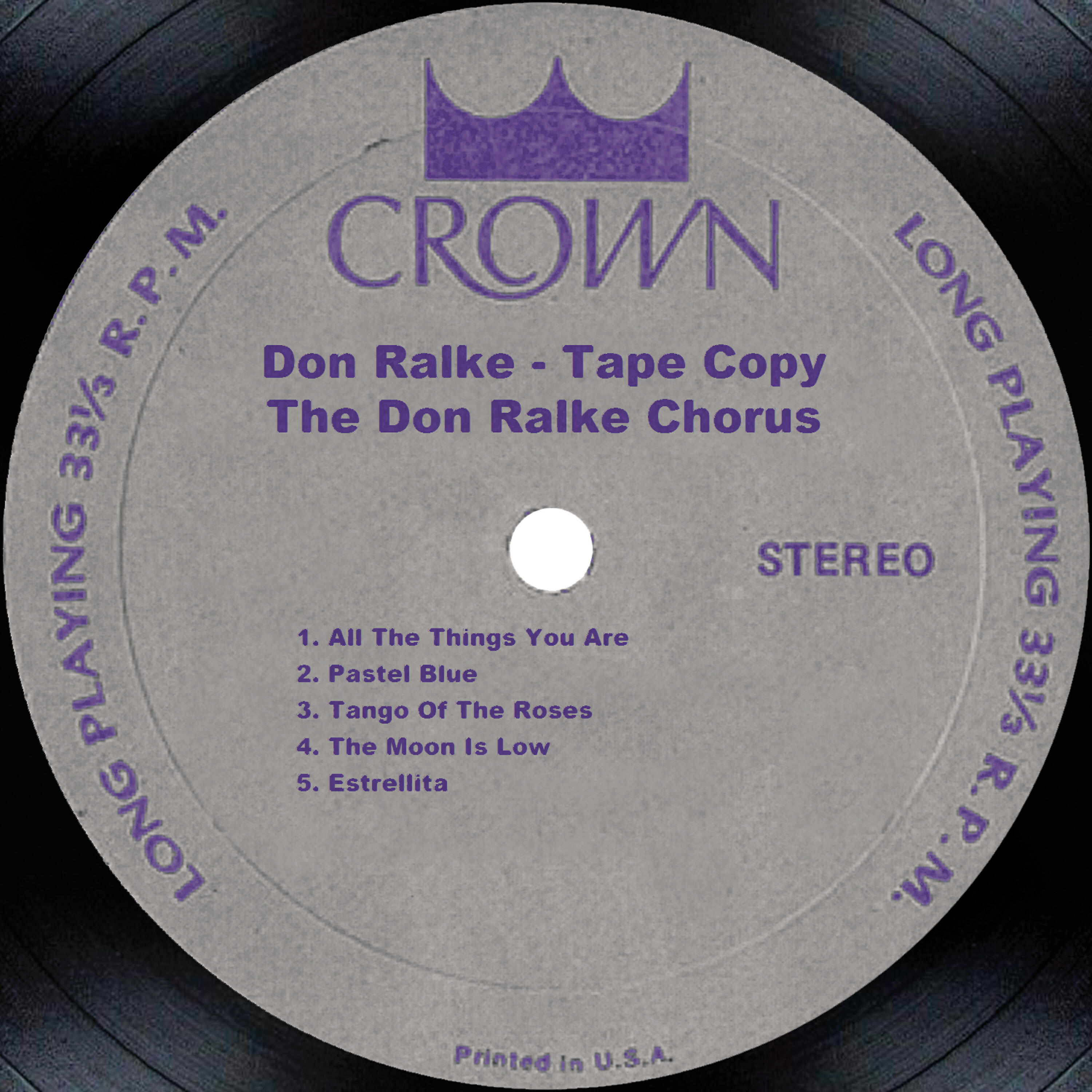 Релиз Don Ralke - Tape Copy