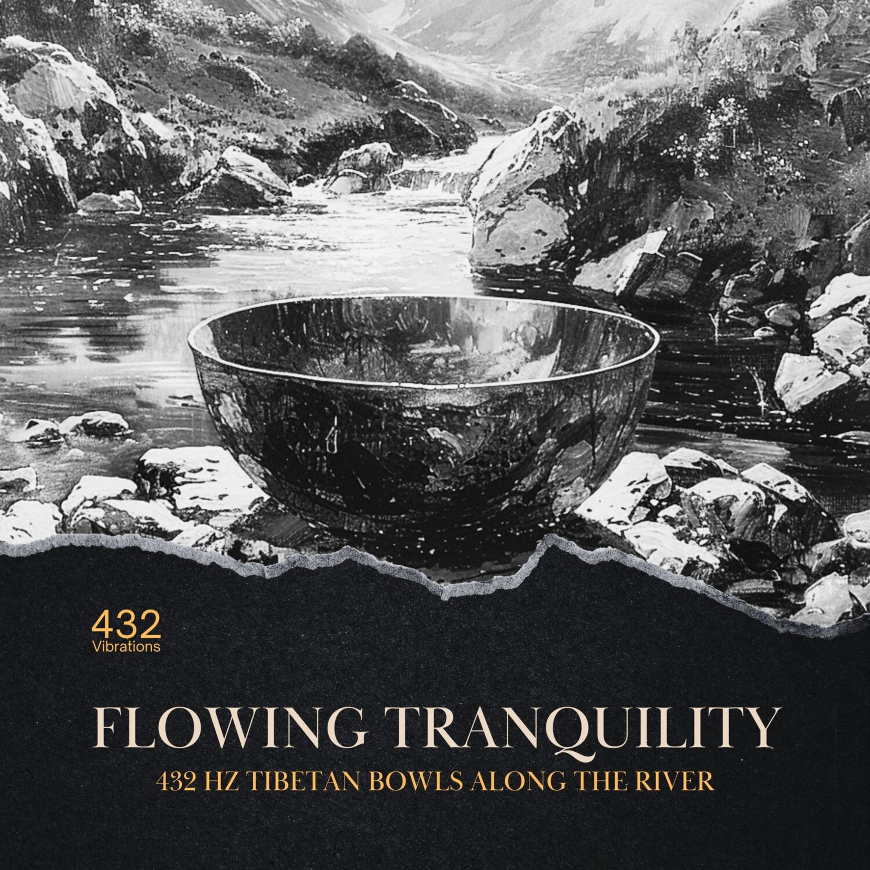 Релиз Flowing Tranquility: 432 Hz Tibetan Bowls Along the River