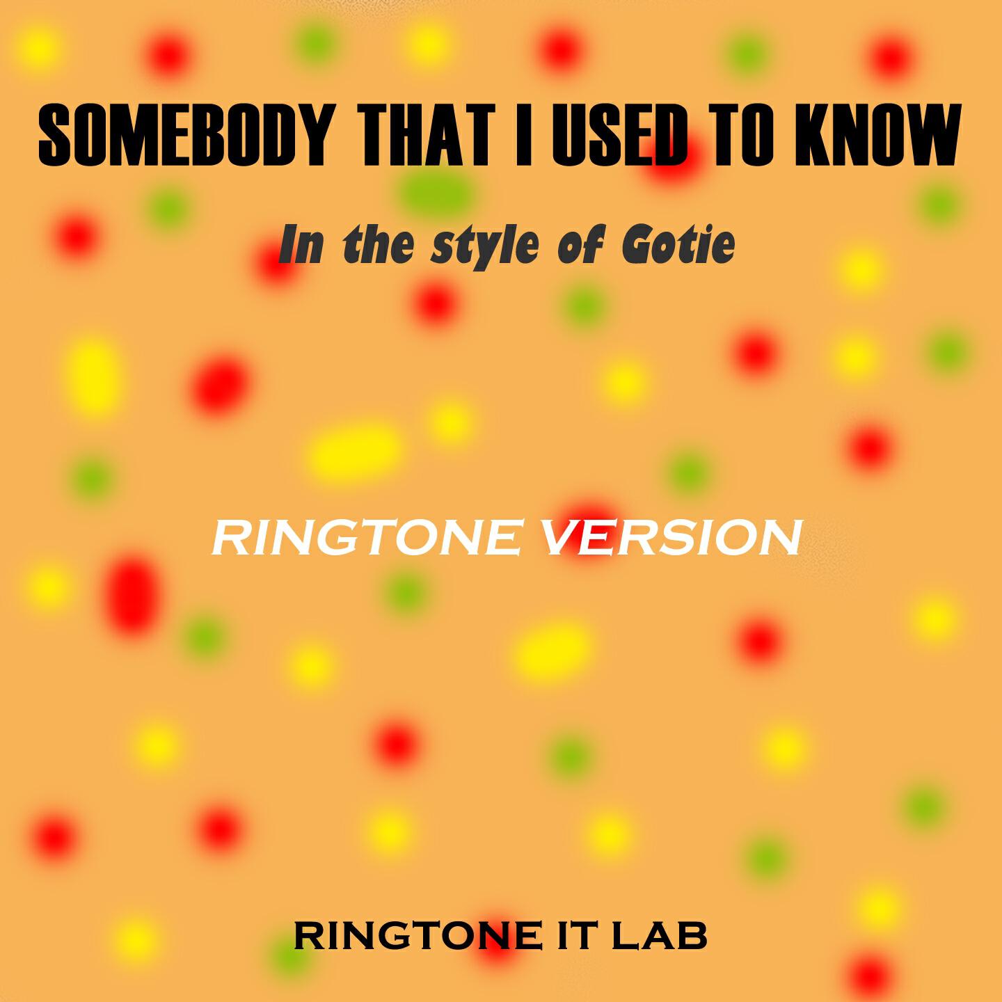 Релиз Somebody That I Used to Know in the Style of Gotie