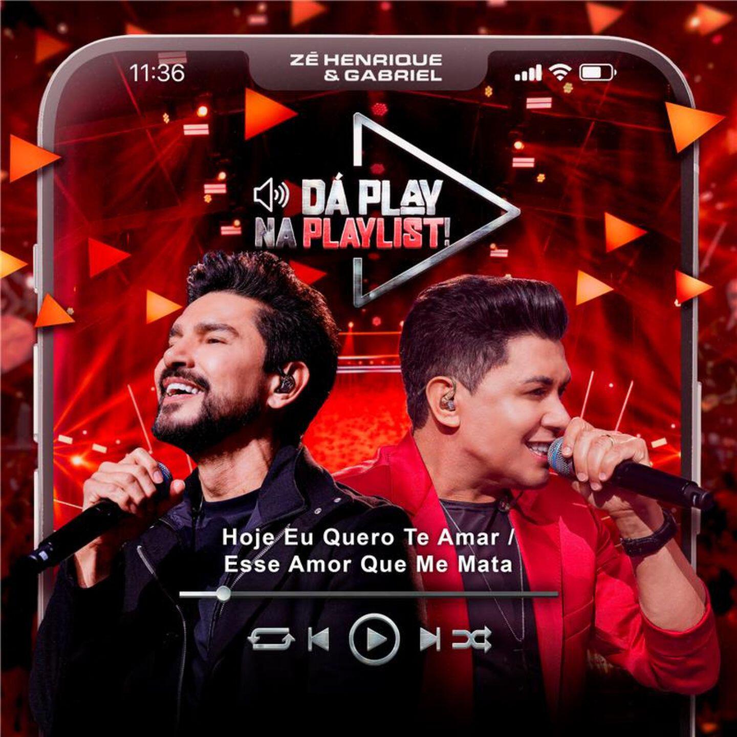 Релиз Hoje Eu Quero Te Amar / Esse Amor Que Me Mata (Da Play na Playlist, Ao Vivo)