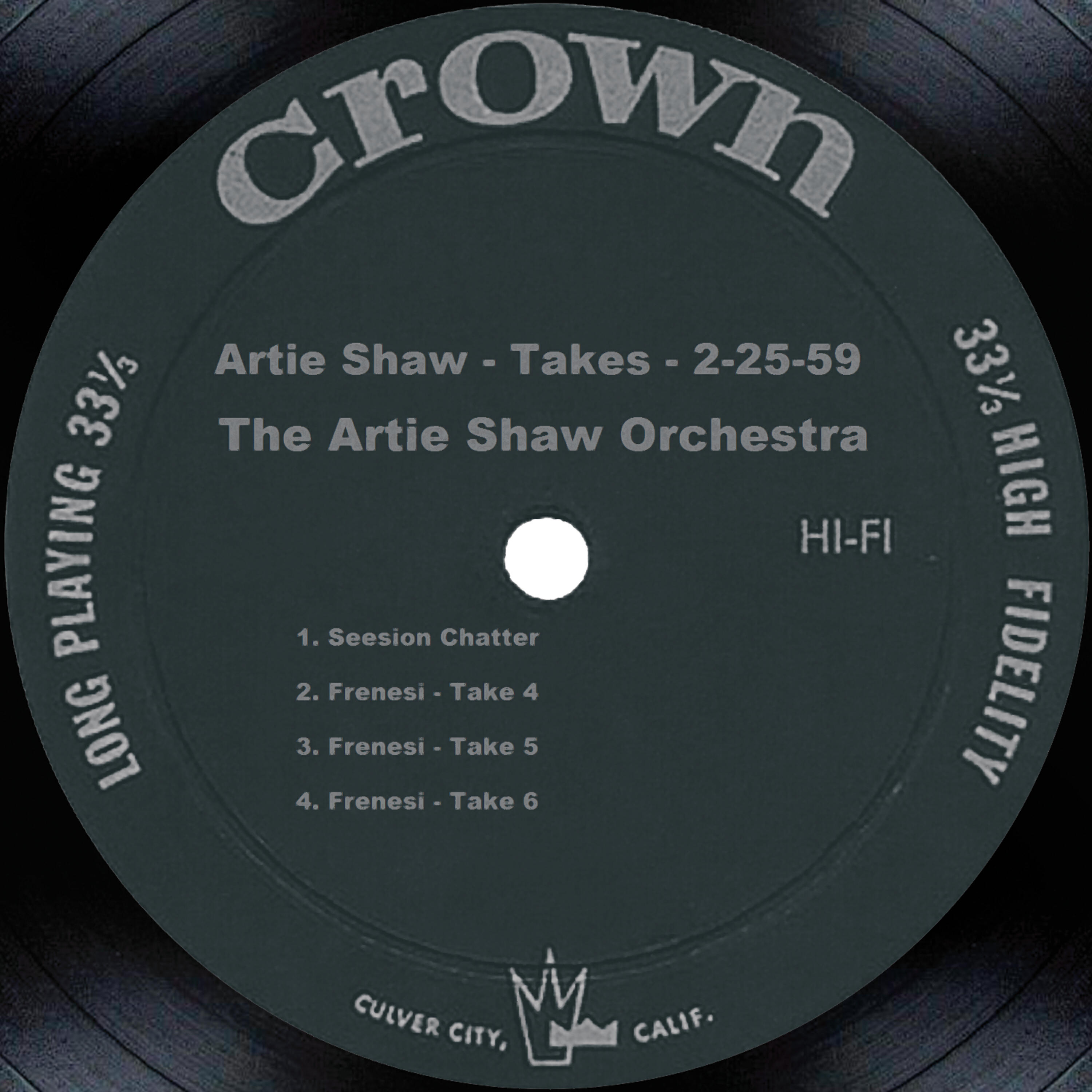 Релиз Artie Shaw - Takes - 2-25-59