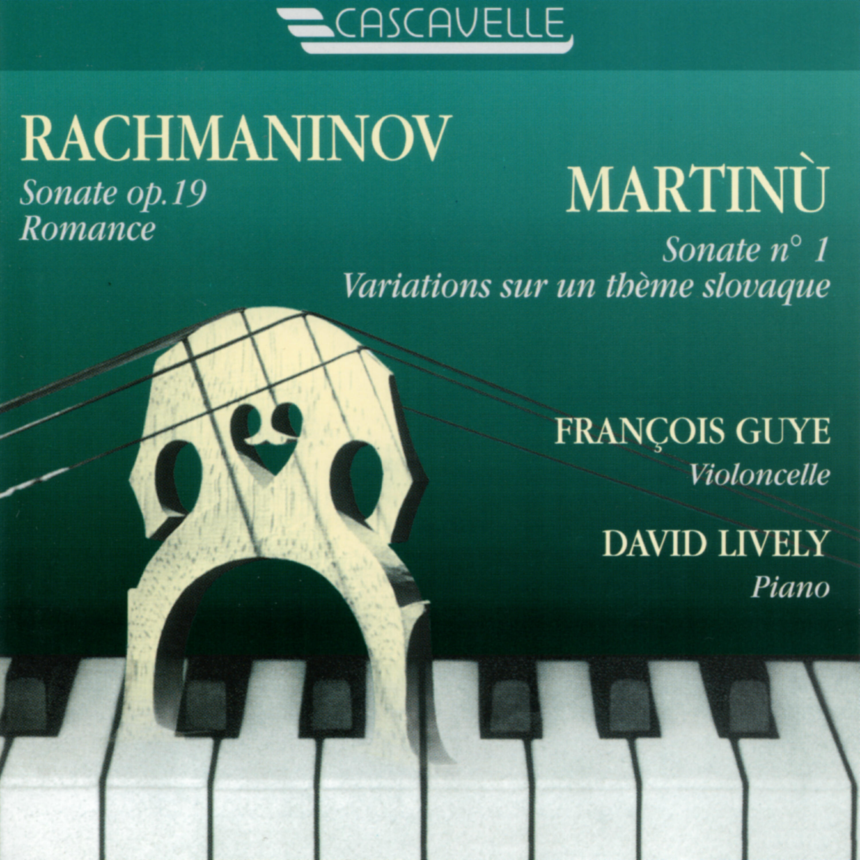 Релиз Rachmaninoff: Cello Sonata in G Minor, Op. 19 - Romance in F Minor,  Op. 10, No. 6 - Martinů: Variations on a Slovakian Theme, H. 378 - Cello Sonata No. 1, H. 277