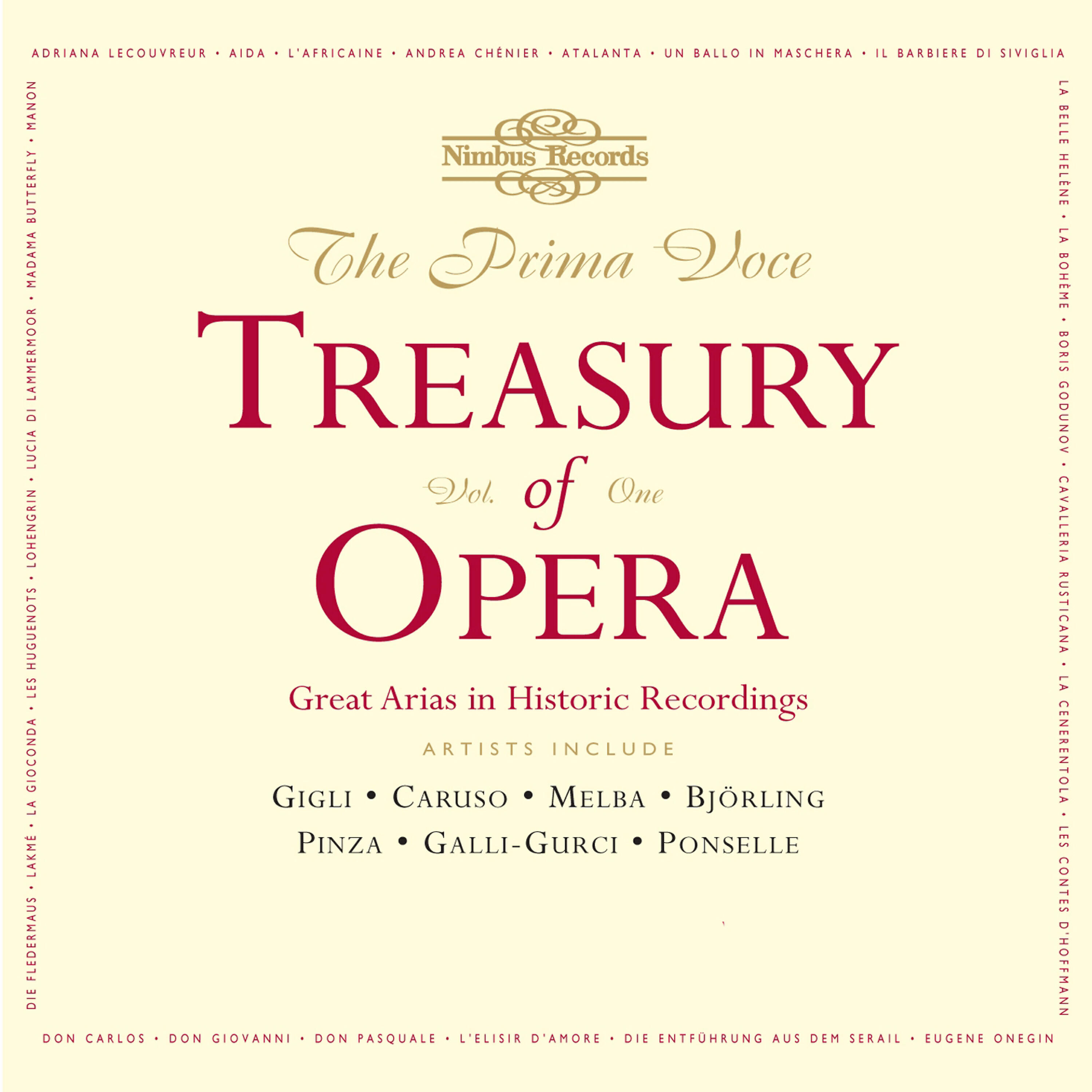 Релиз The Prima Voce Treasury of Opera, Vol. 1