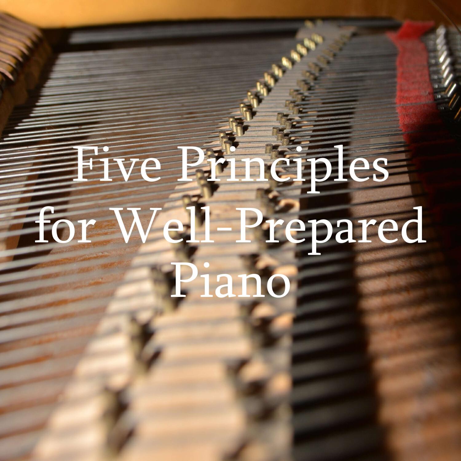 Релиз Five Principles for Well-Prepared Piano