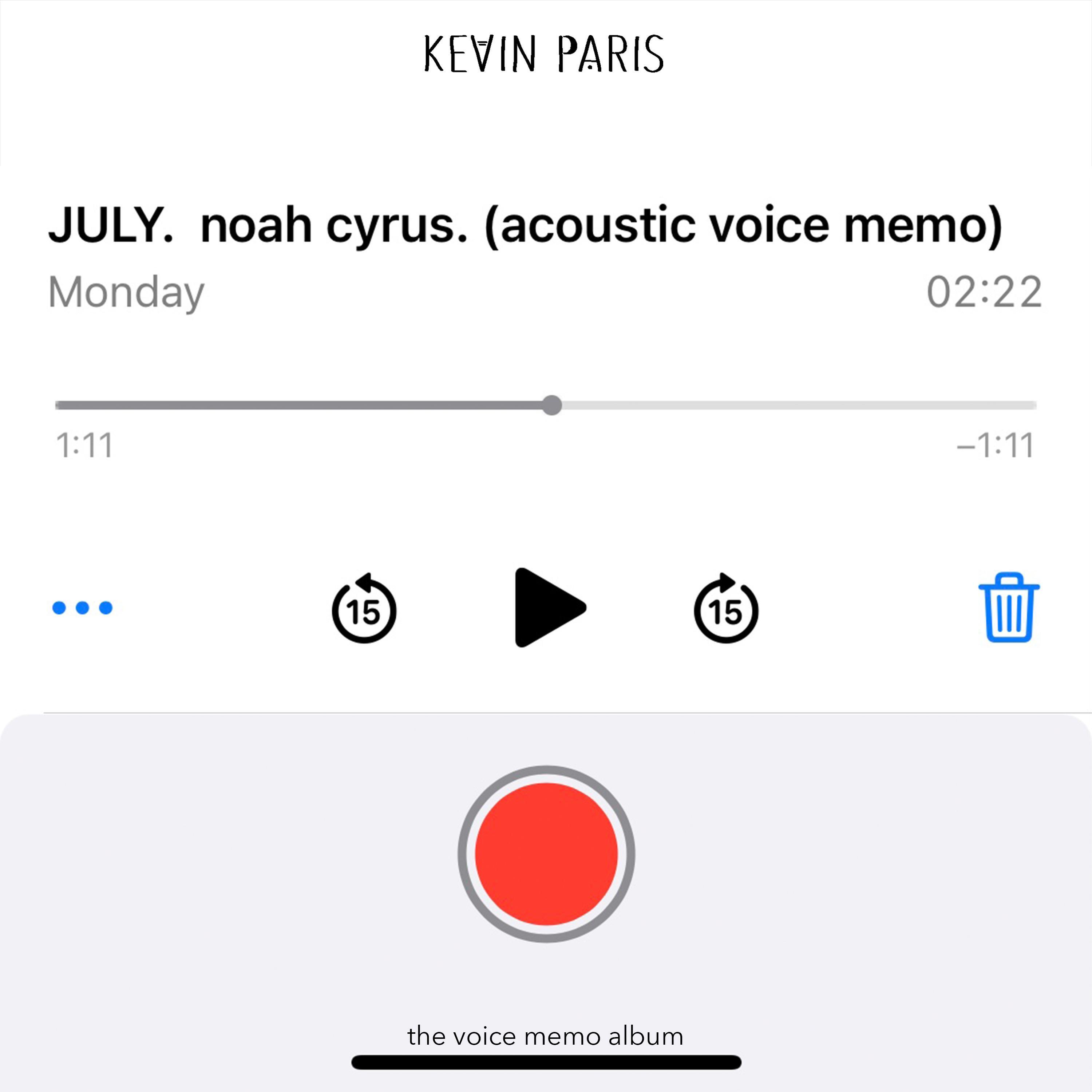 Релиз July (Live Acoustic Voice Memo)