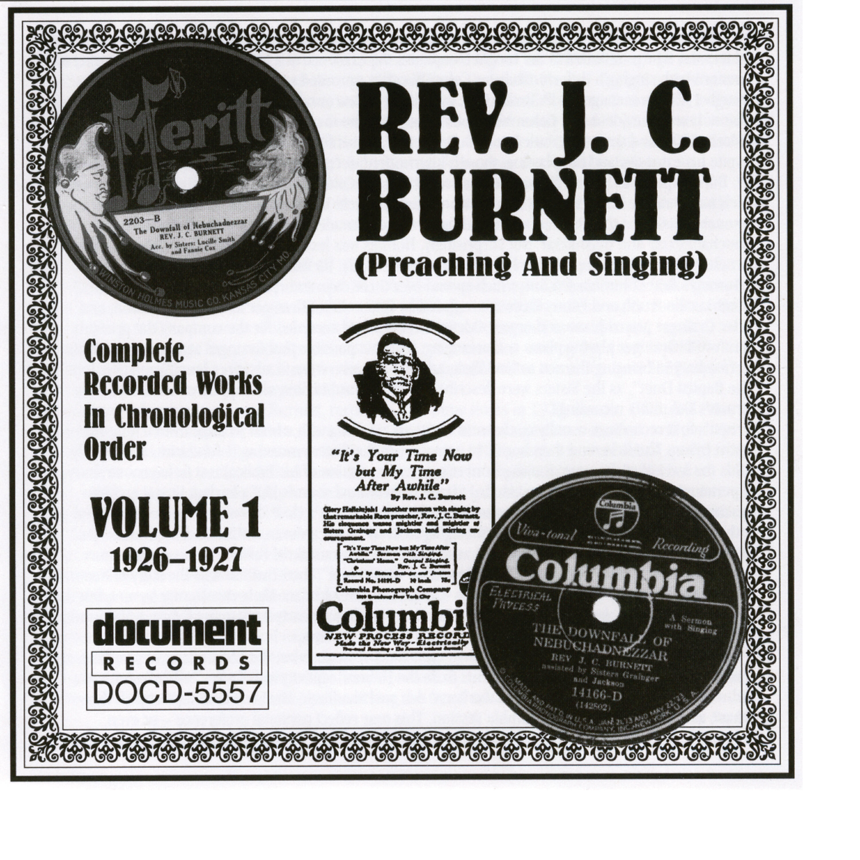 Релиз Rev. J.C. Burnett Vol. 1 (1926-1927)